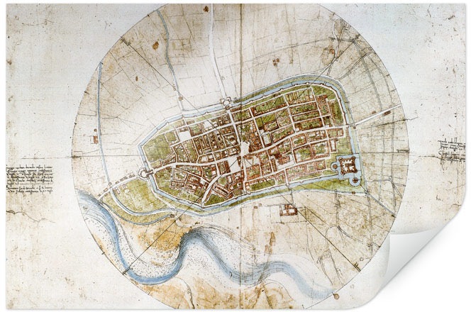 Wall-Art Poster »Stadtplan Imola«, Städte, (1 St.)