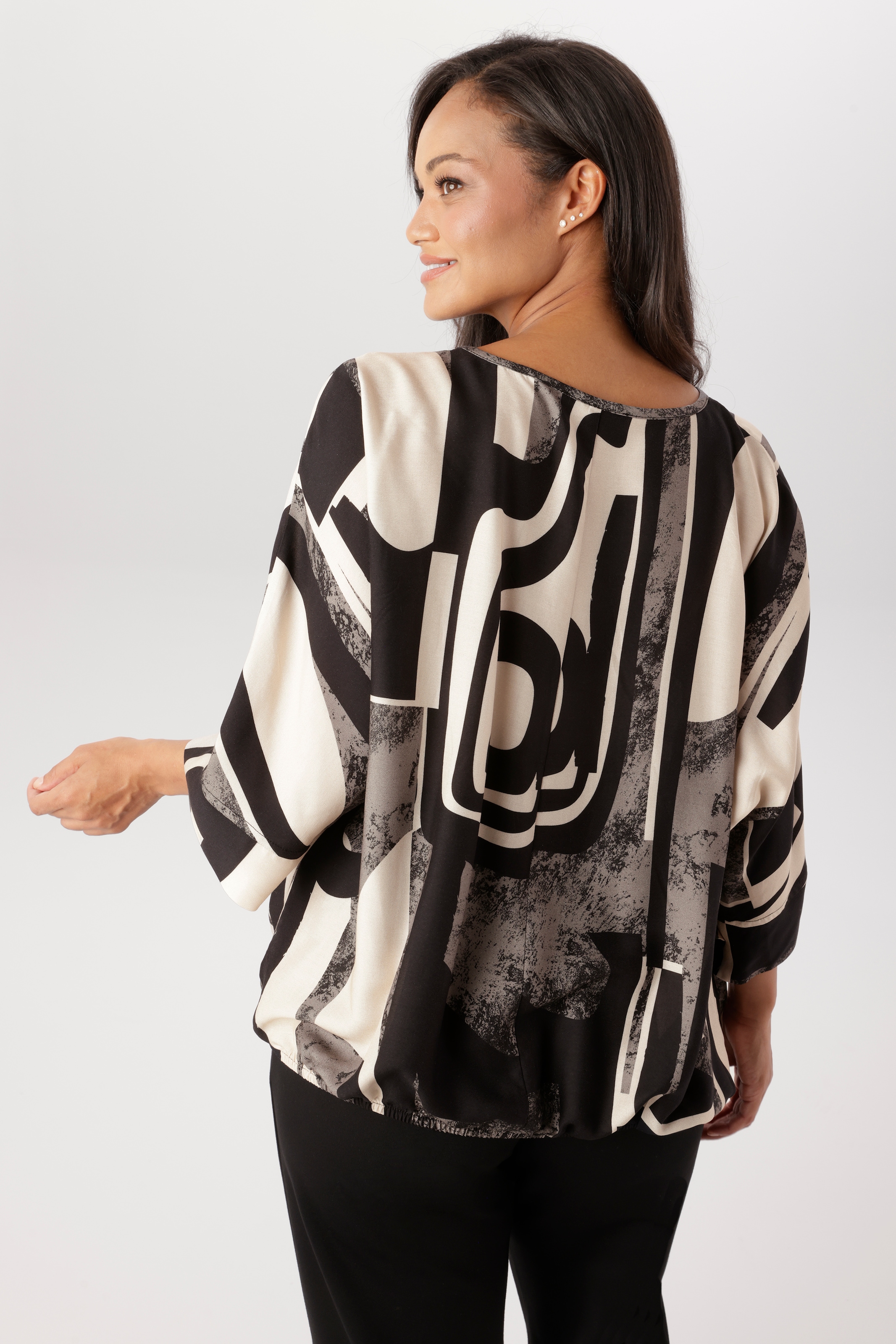 Aniston PLUS Schlupfbluse mit abstraktem Muster - NEUE KOLLEKTION