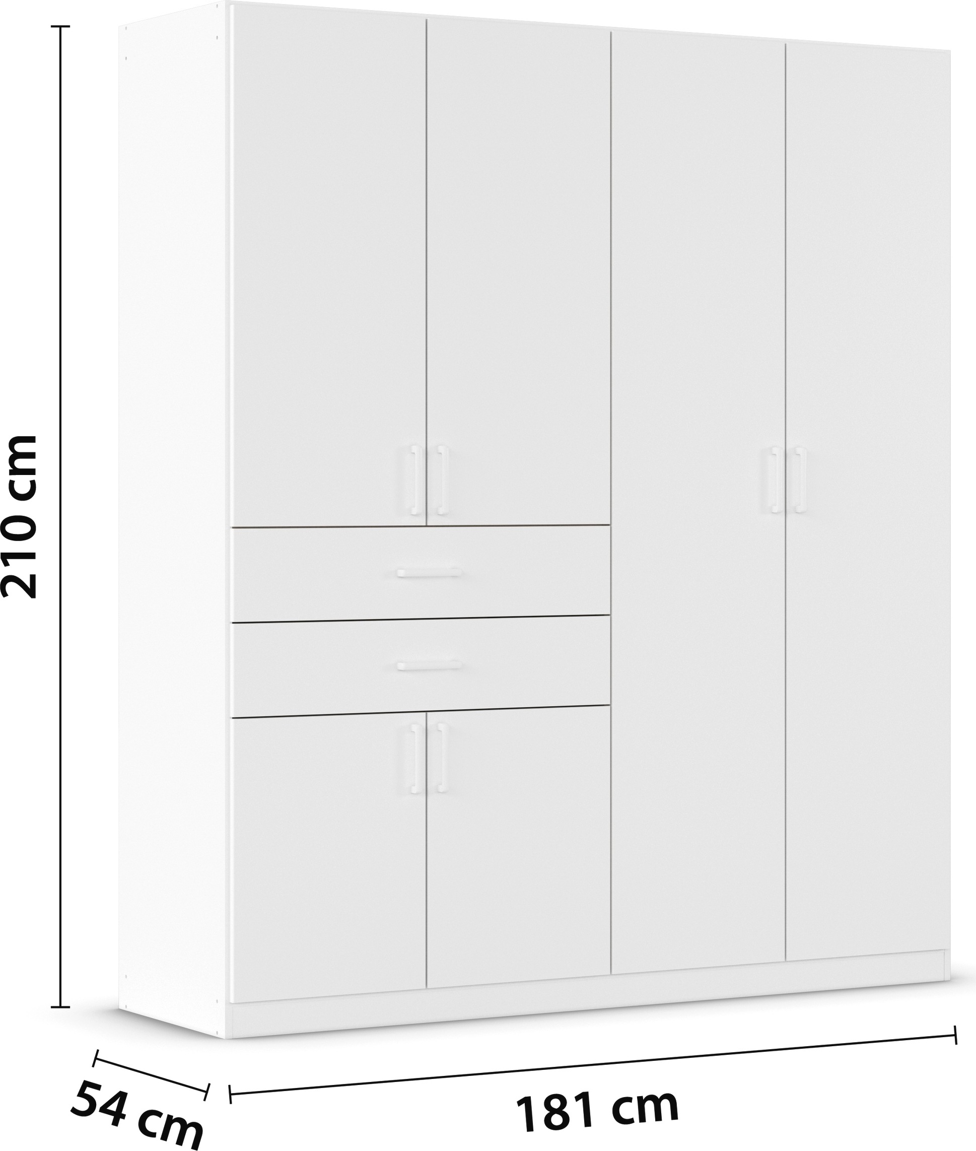 rauch Schlafzimmer-Set »Komplettzimmer Komplettschlafzimmer Schlafzimmer-Set (3-St.) MAIKA«, (Set, 3 tlg.), Schrank 3 Breiten, 2 Höhen, Bett 100 cm, Nachttisch MADE IN GERMANY
