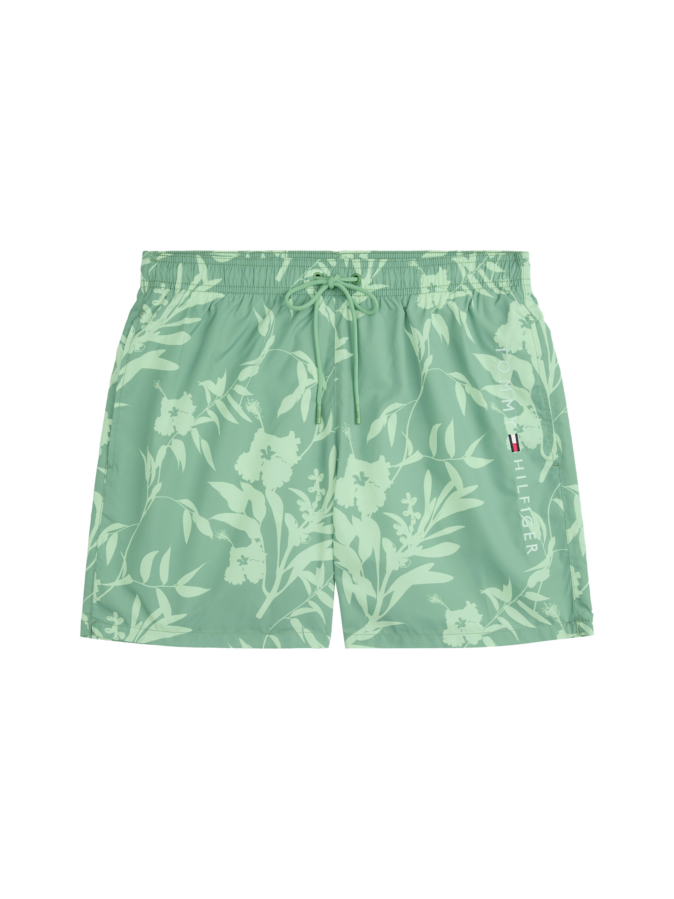 Tommy Hilfiger Swimwear Badeshorts »MEDIUM DRAWSTRING PRINT«, mit tropischem Muster, mit Logostickerei