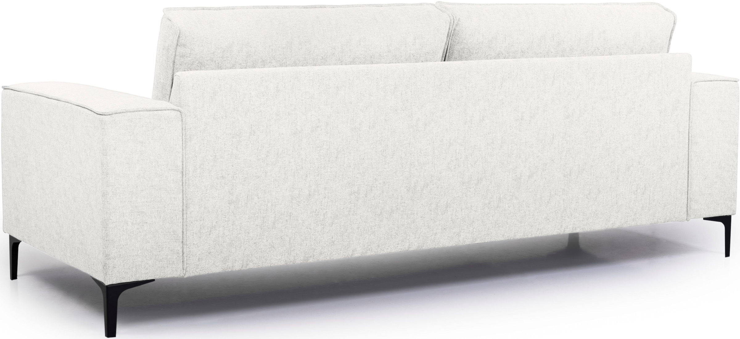 Places of Style 3-Sitzer »3er Sofa Oland, Struktur, Flachgewebe, Luxus-Microfaser, Boucle«, 224 cm, Wellenunterfederung, Skandi-Design, Metallfüße
