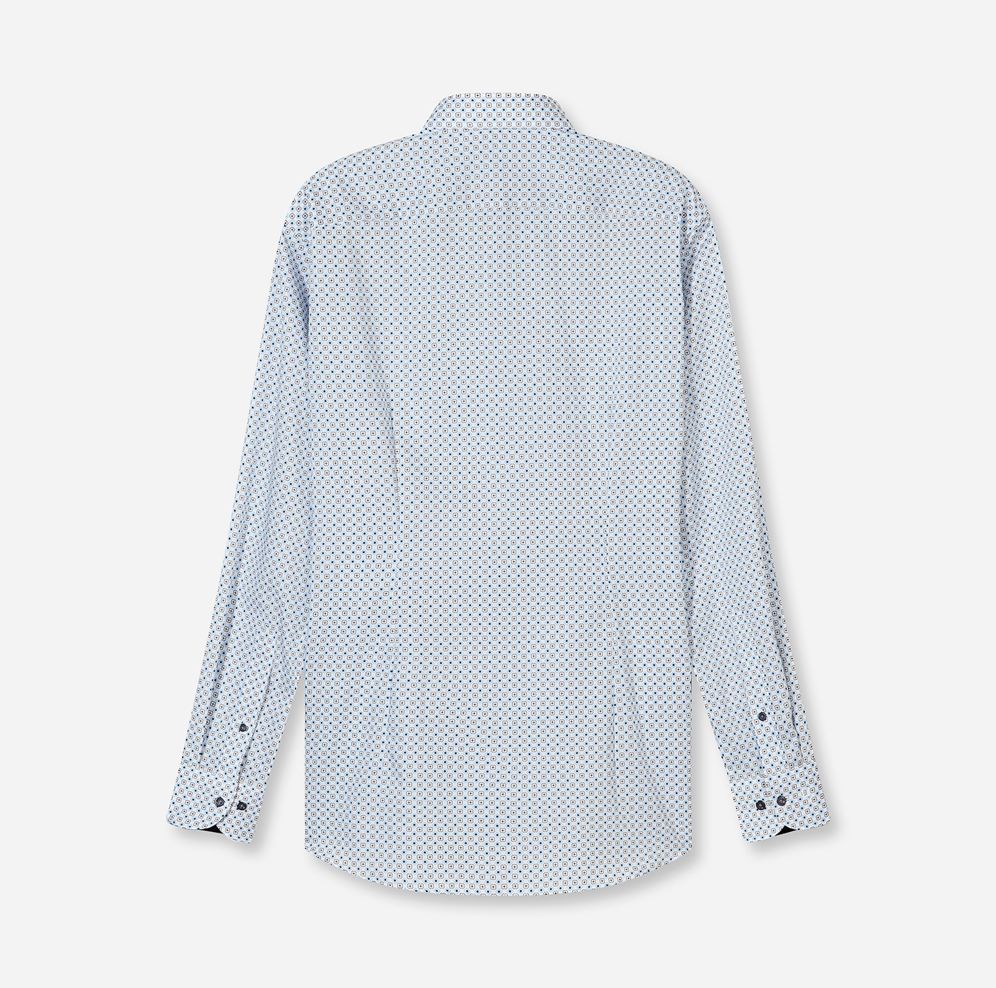 OLYMP Langarmhemd »Luxor« Businesshemd, modischer Druck, modern fit, New-Kentkragen