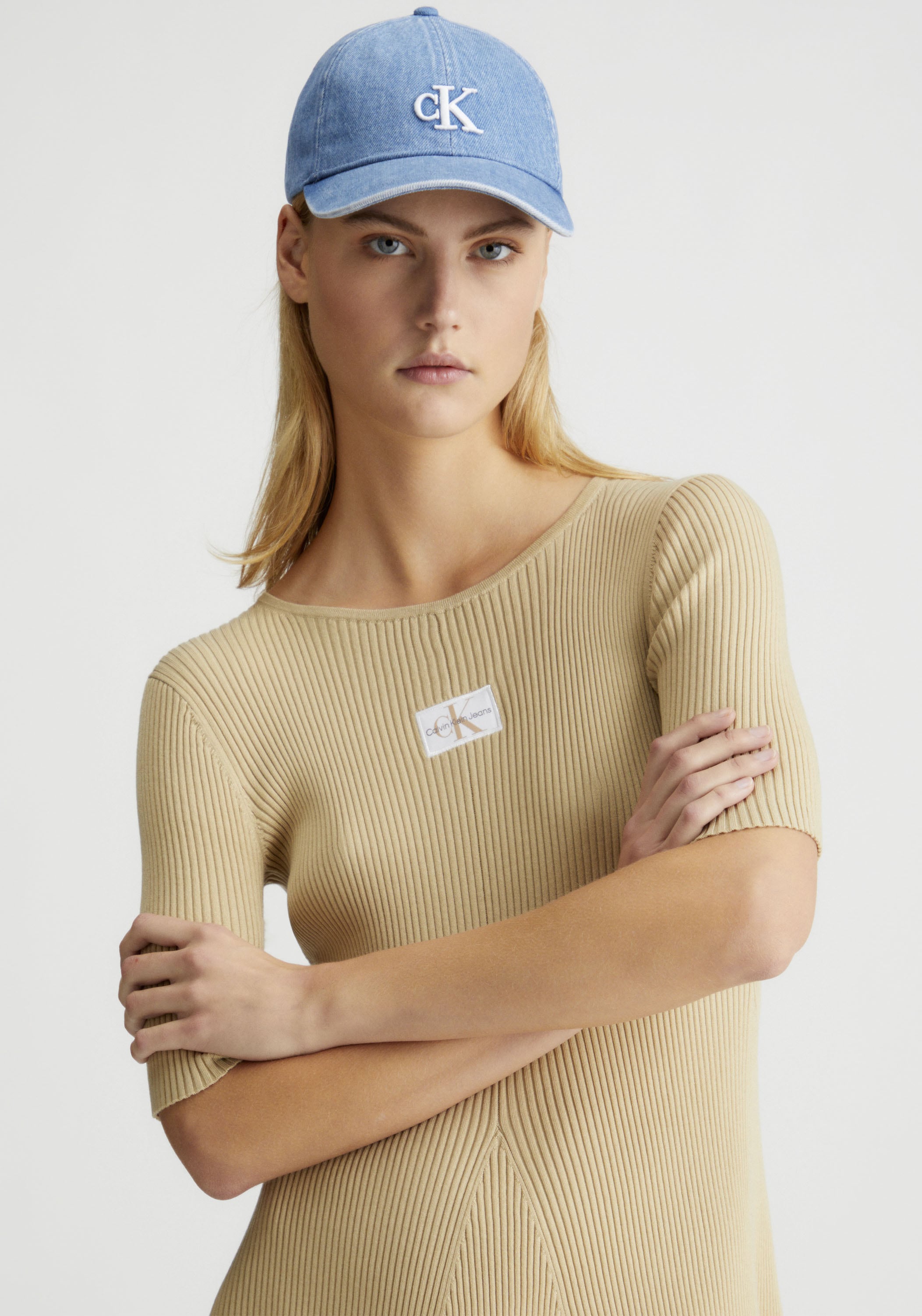 Calvin Klein Jeans Baseball Cap »BLOCK DENIM CAP«, mit Logostickerei