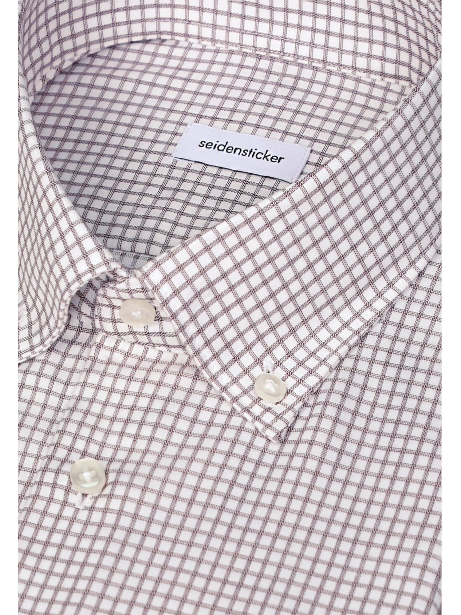 seidensticker Businesshemd »Schwarze Rose« Shaped 1/1 Button-Down-Kragen Karo