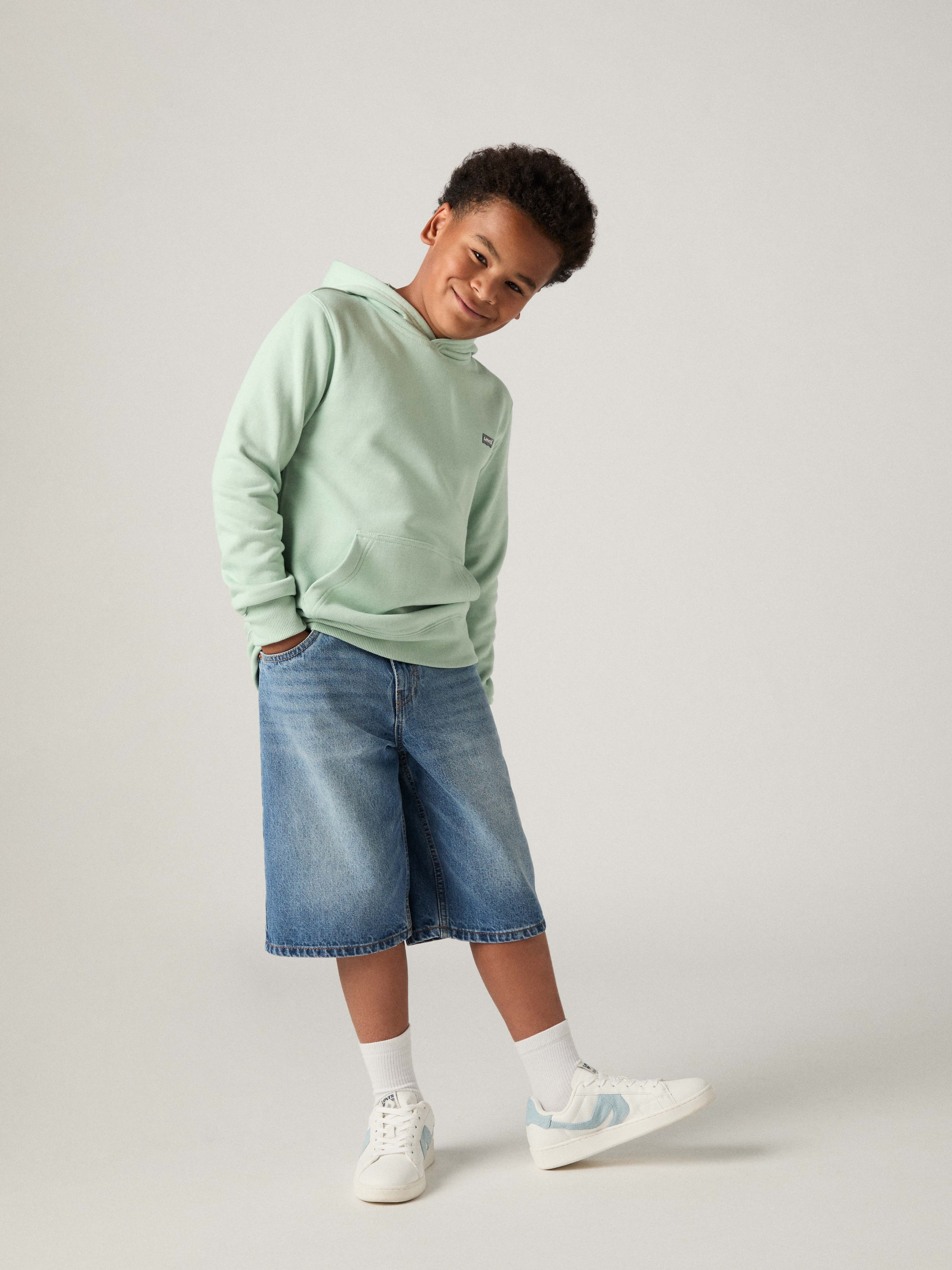 Levi's® Kids Jeansshorts aus robustem Baumwolldenim