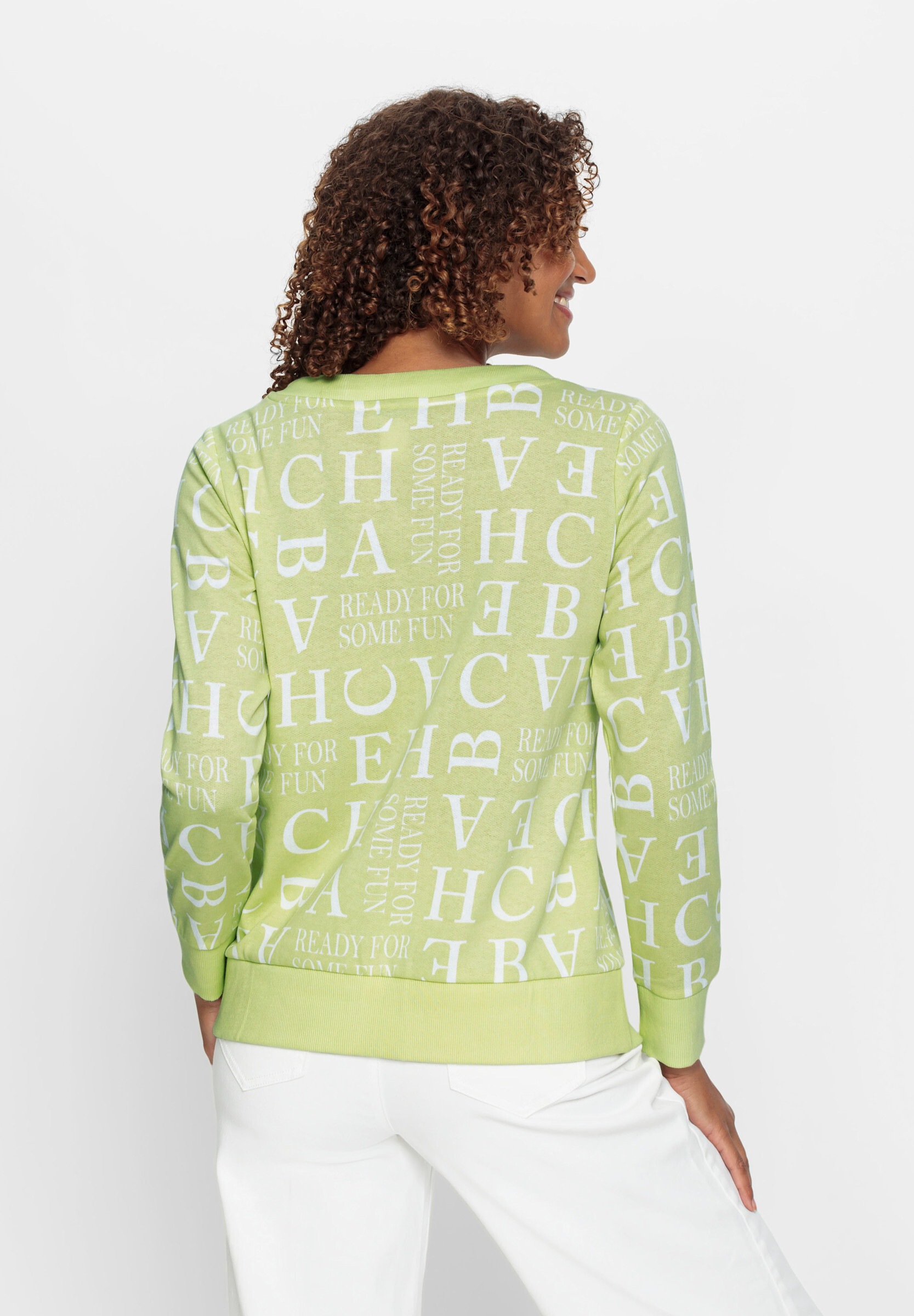 Witt Sweatshirt »Sweatshirt Sweatshirt mit Kordeldurchzug am Ausschnitt«
