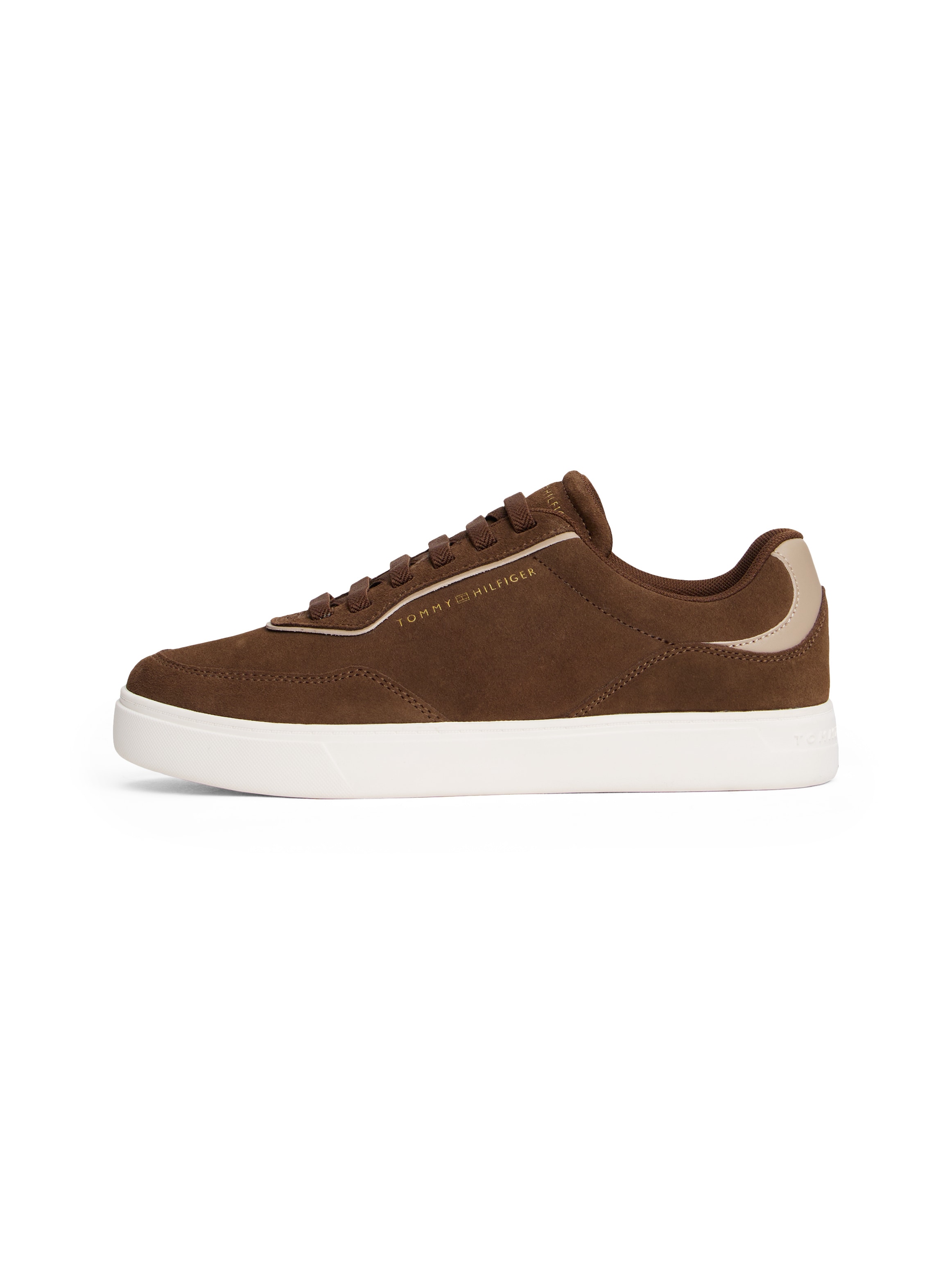 Tommy Hilfiger Plateausneaker »CASUAL SUEDE SNEAKER«  , Freizeitschuh, Halbschuh, Schnürschuh mit seitlicher Logoprägung
