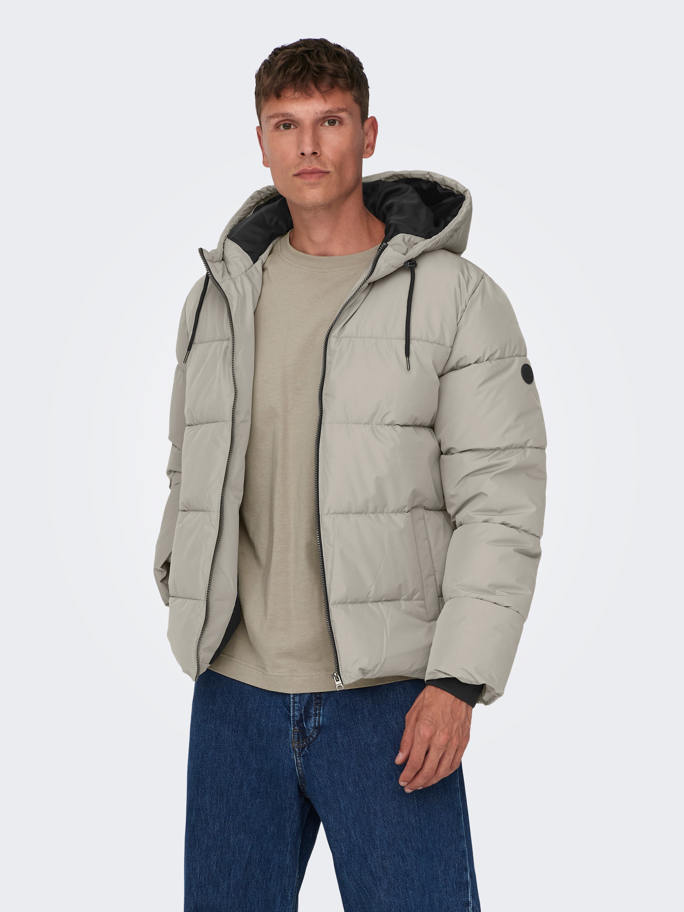 Steppjacke »ONSMARLON LIFE HOOD PUFFER JACKET OTW VD«, mit Kapuze