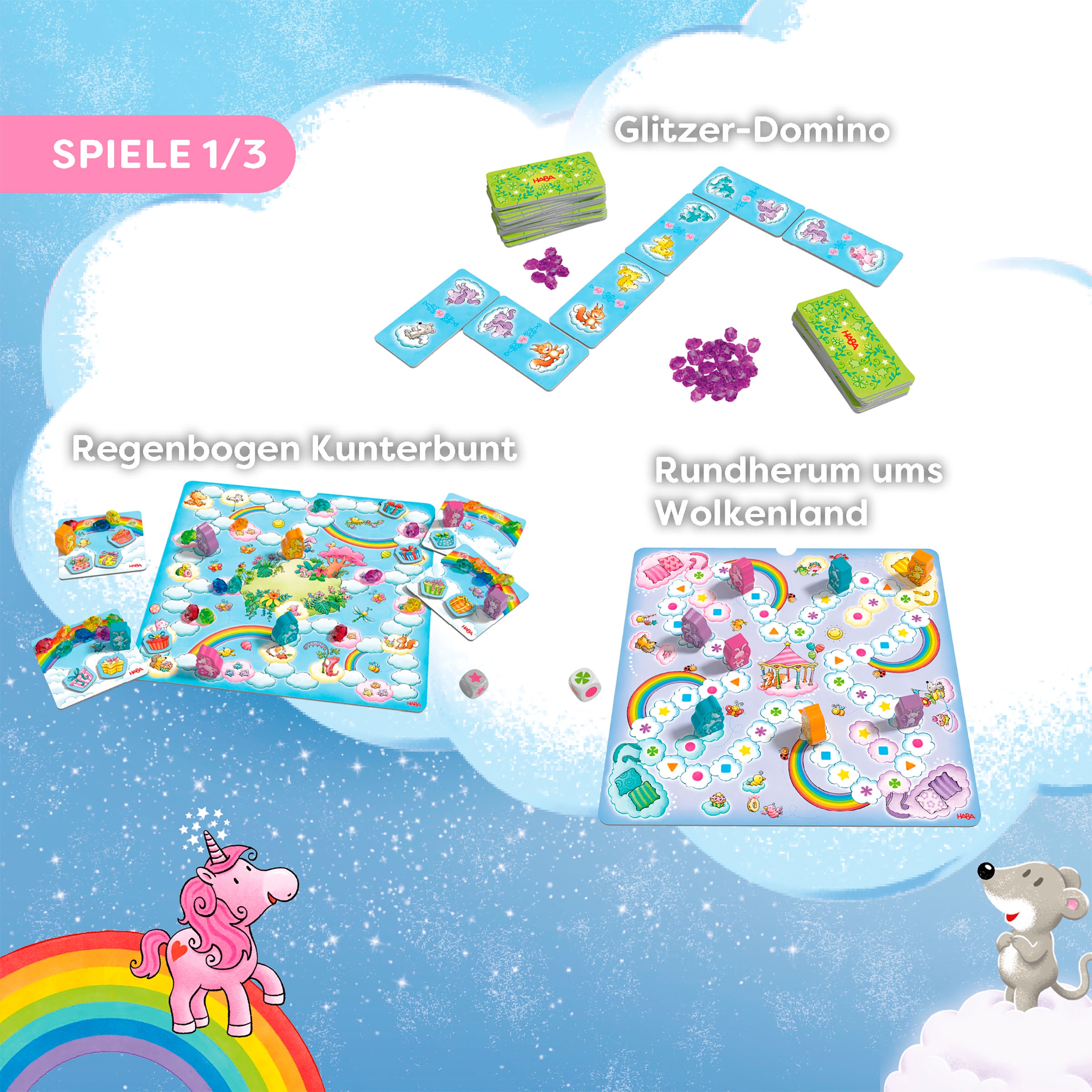 Haba Spielesammlung »Einhorn Glitzerglück Spielesammlung«