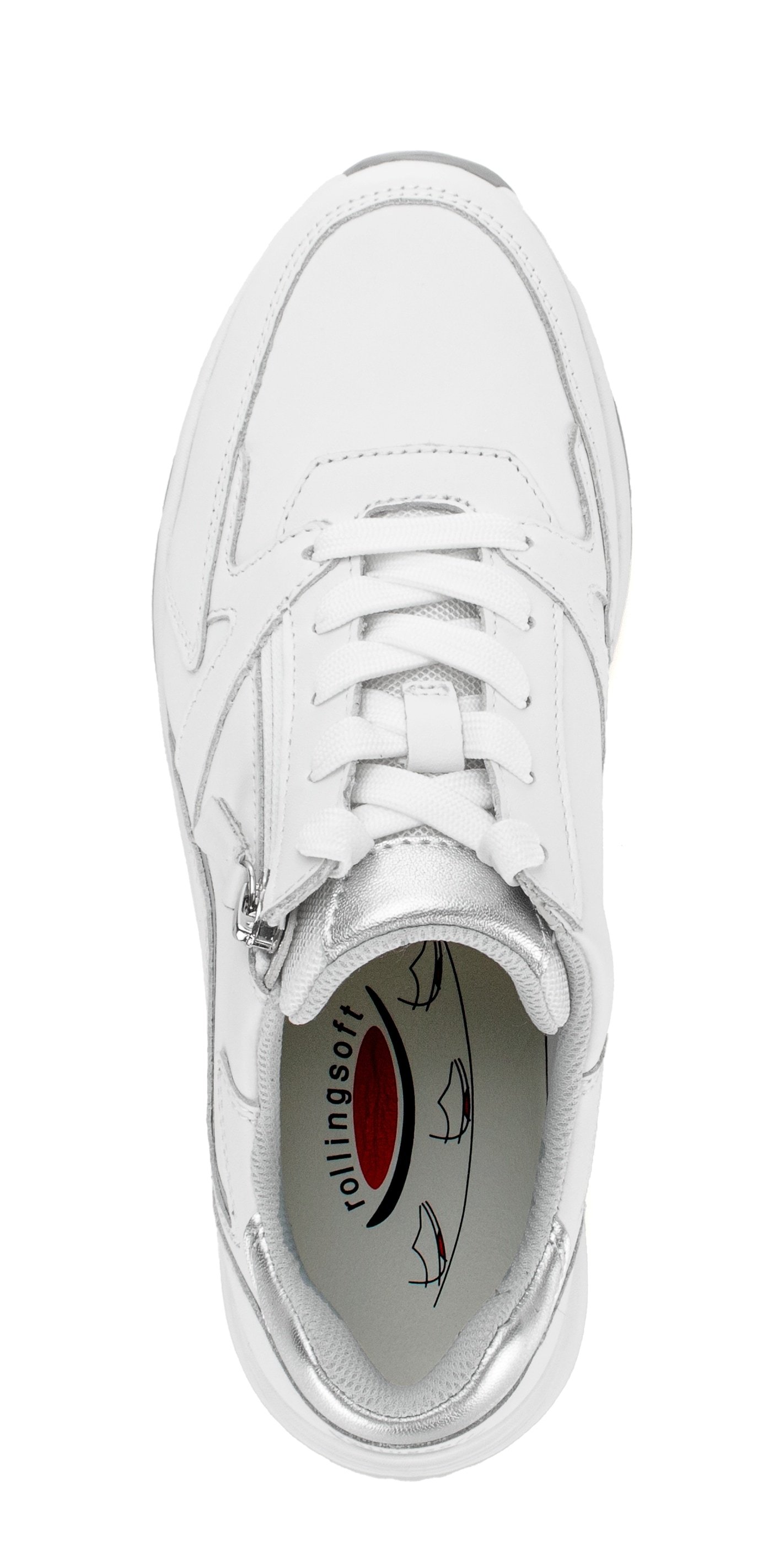 Gabor Rollingsoft Keilsneaker  , Freizeitschuh, Halbschuh, Schnürschuh mit Kontrastbesätzen