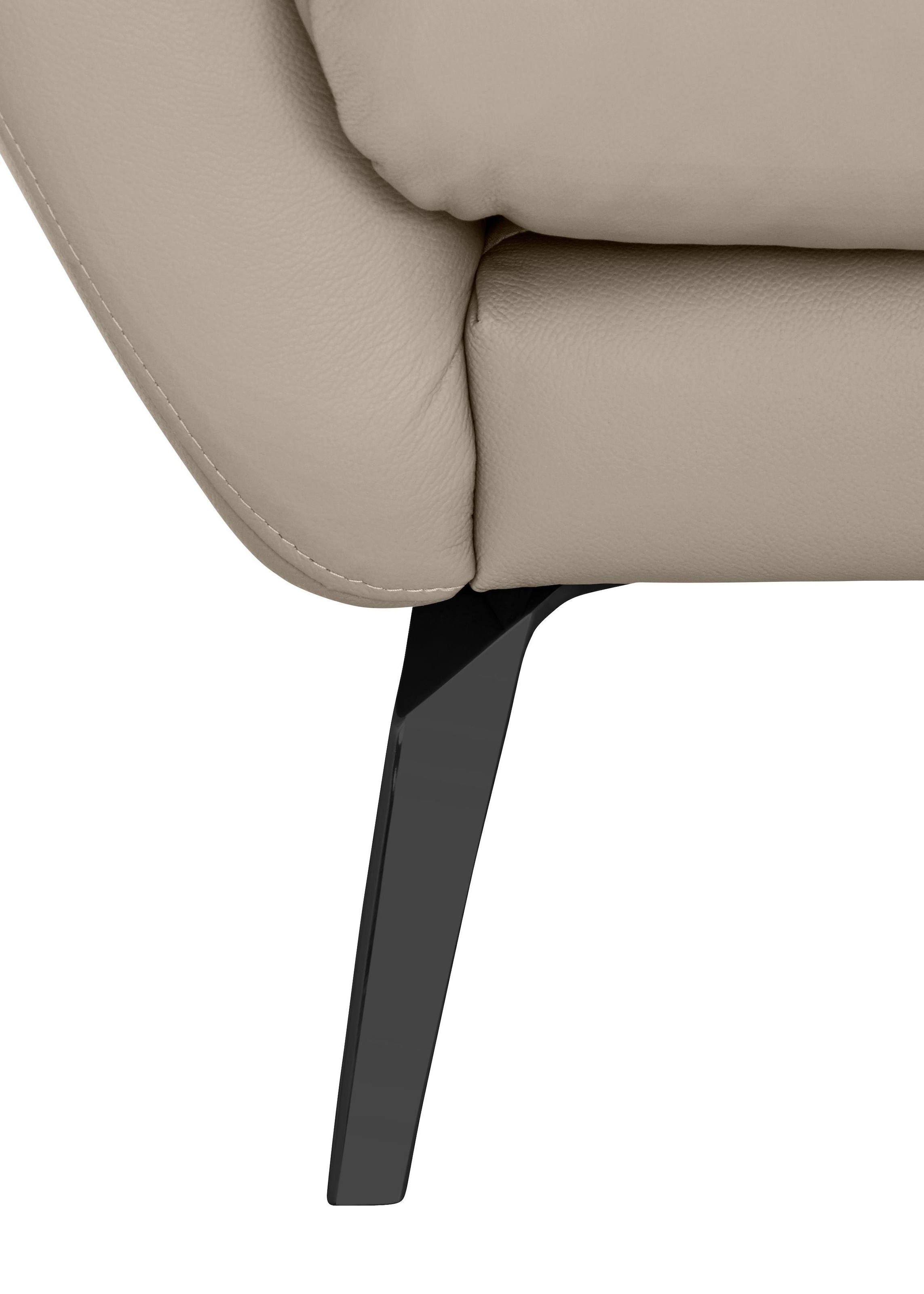 W.SCHILLIG Big-Sofa »softy«, mit dekorativer Heftung im Sitz, Füße schwarz pulverbeschichtet