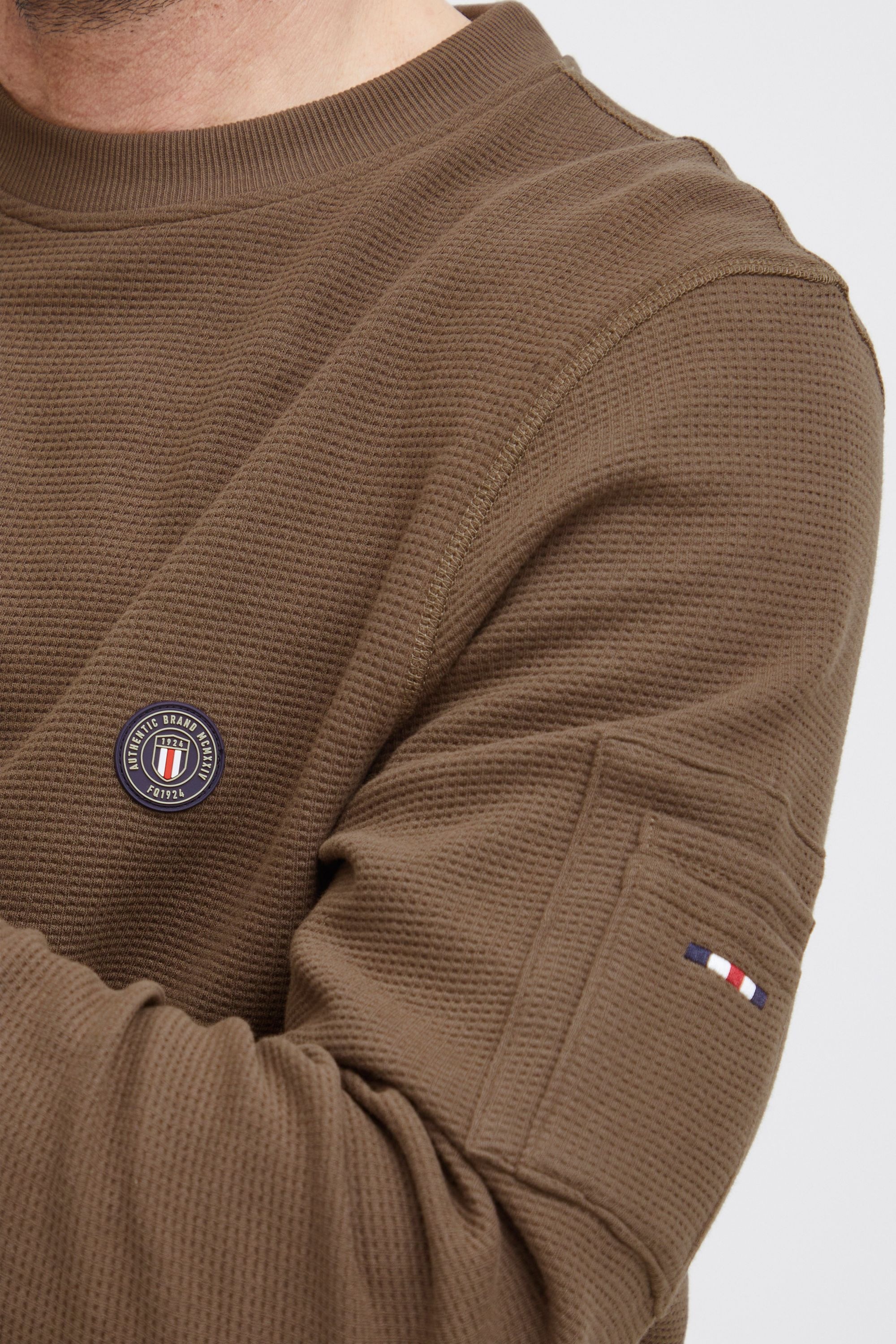 FQ1924 Rundhalspullover »Rundhalspullover FQWILLIAM structure crewneck sweatshirt«