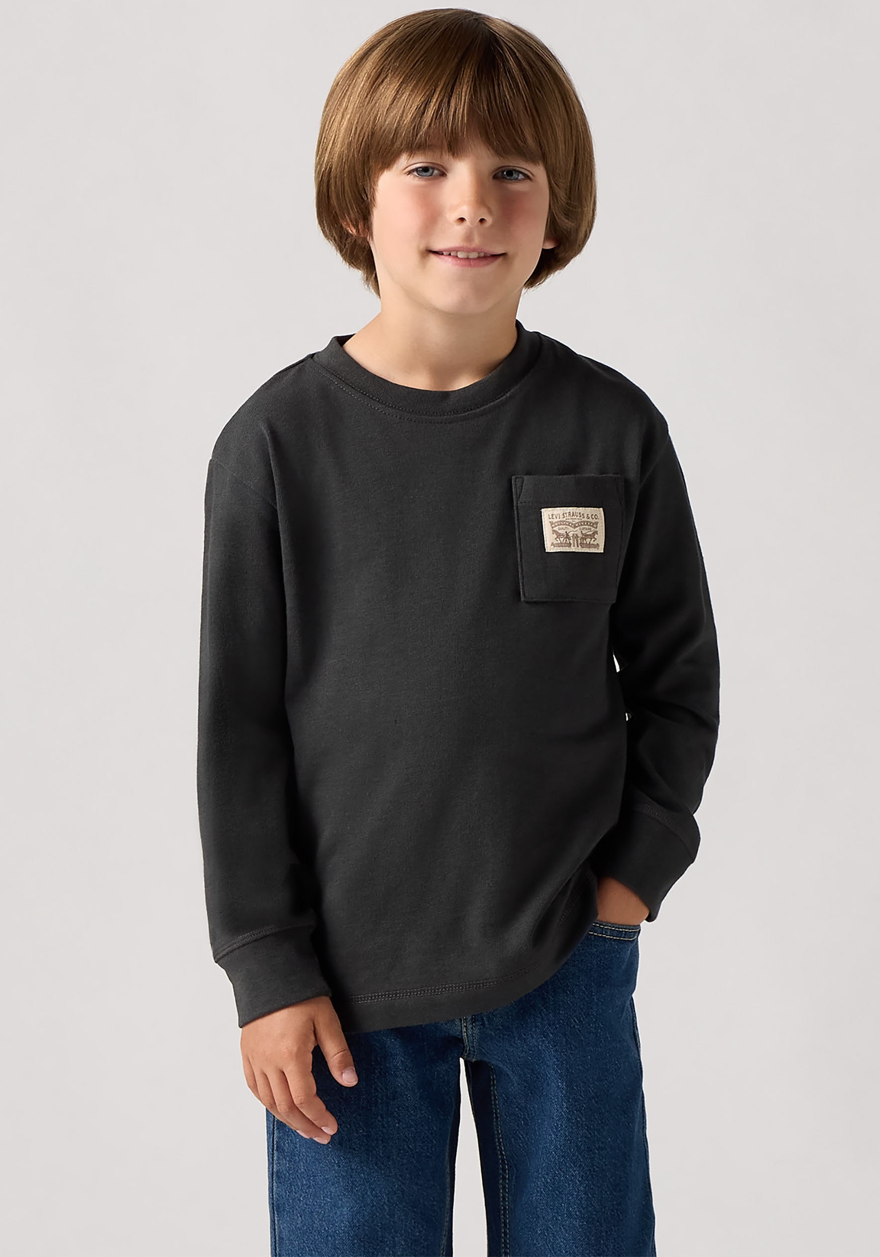 Levi's® Kids Langarmshirt »LVB LONG SLEEVE POCKET TEE«, mit Brusttasche, for Boys