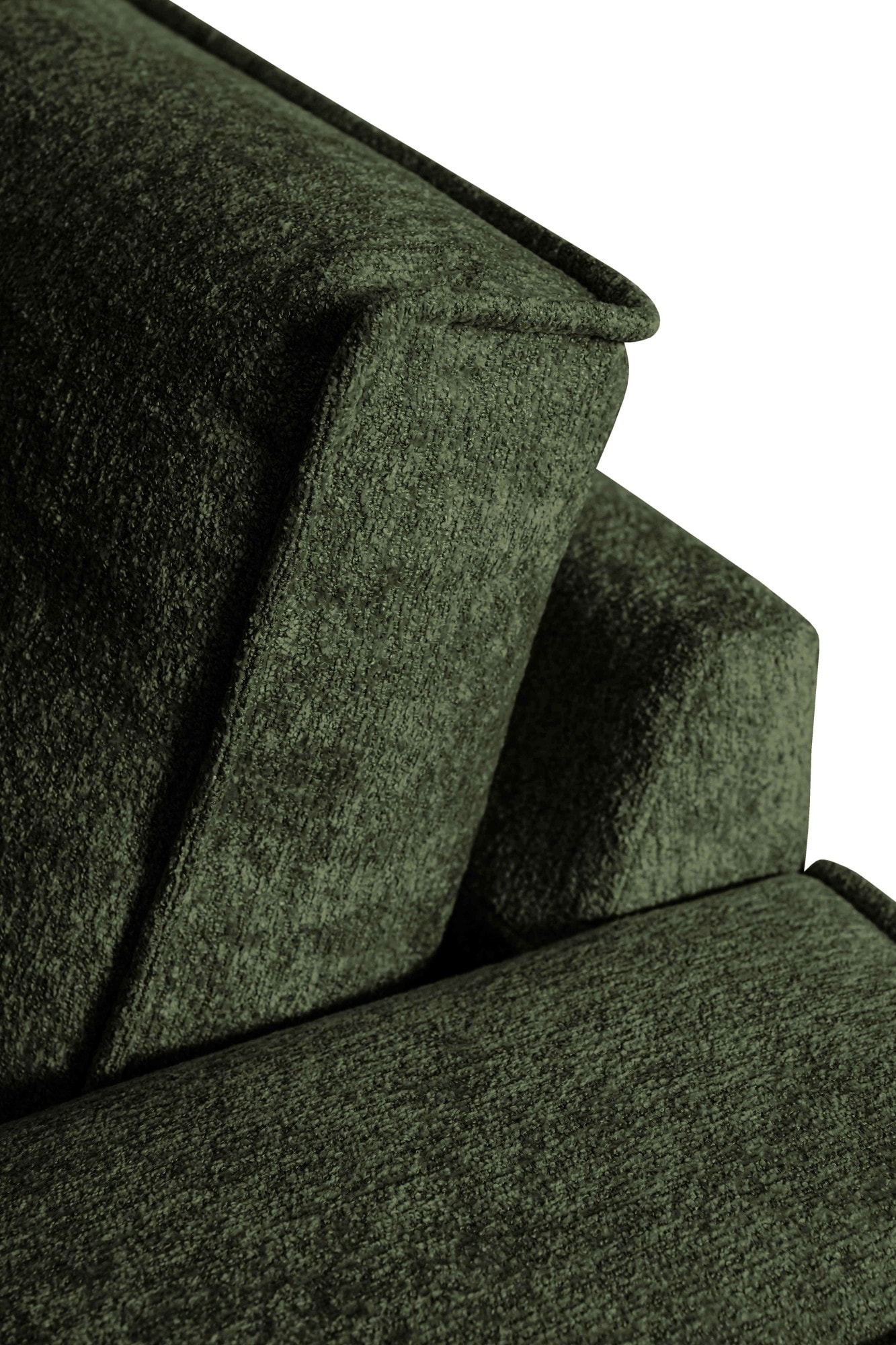 Places of Style Ecksofa »Polsterecke Oland, Struktur, Flachgewebe, Luxus-Microfaser, Boucle«, L-Form, 280 cm, Wellenunterfederung, Skandi-Design, Metallfüße