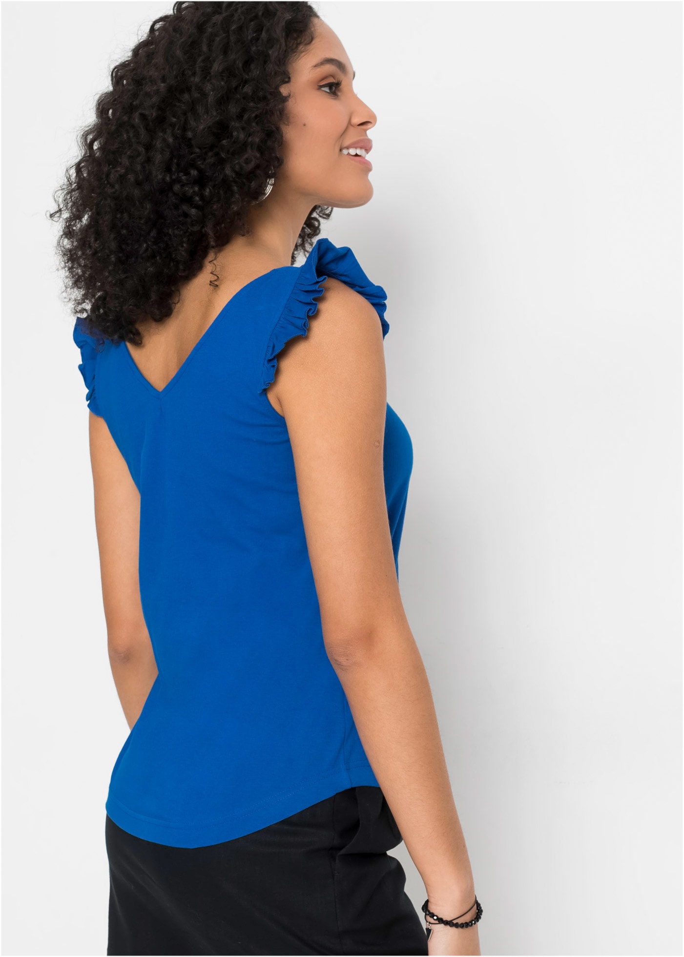 bonprix Shirttop lockerer loose fit, ärmelloses Design, aus Baumwolle