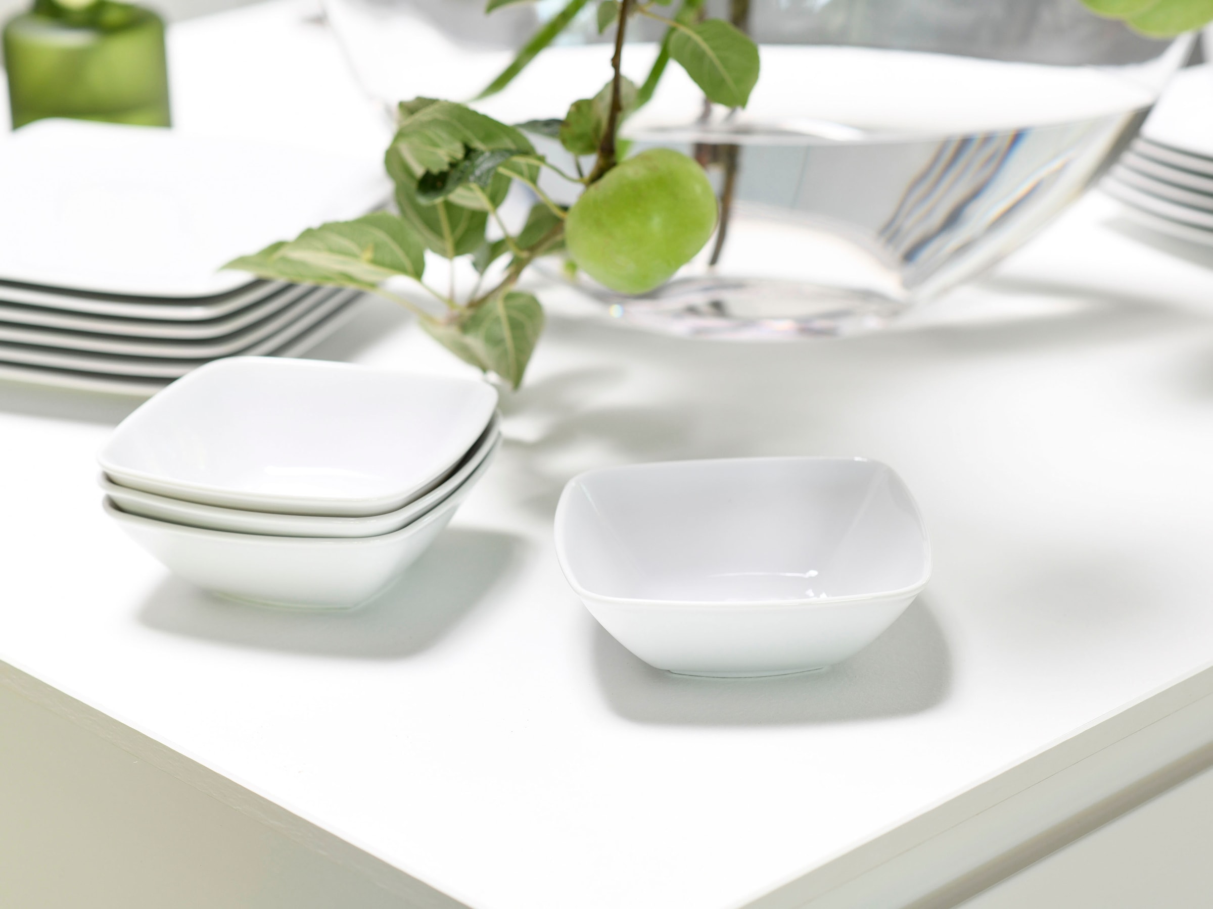 CreaTable Müslischale »Victoria Weiss«, 6 tlg., aus Porzellan, Made in Europe