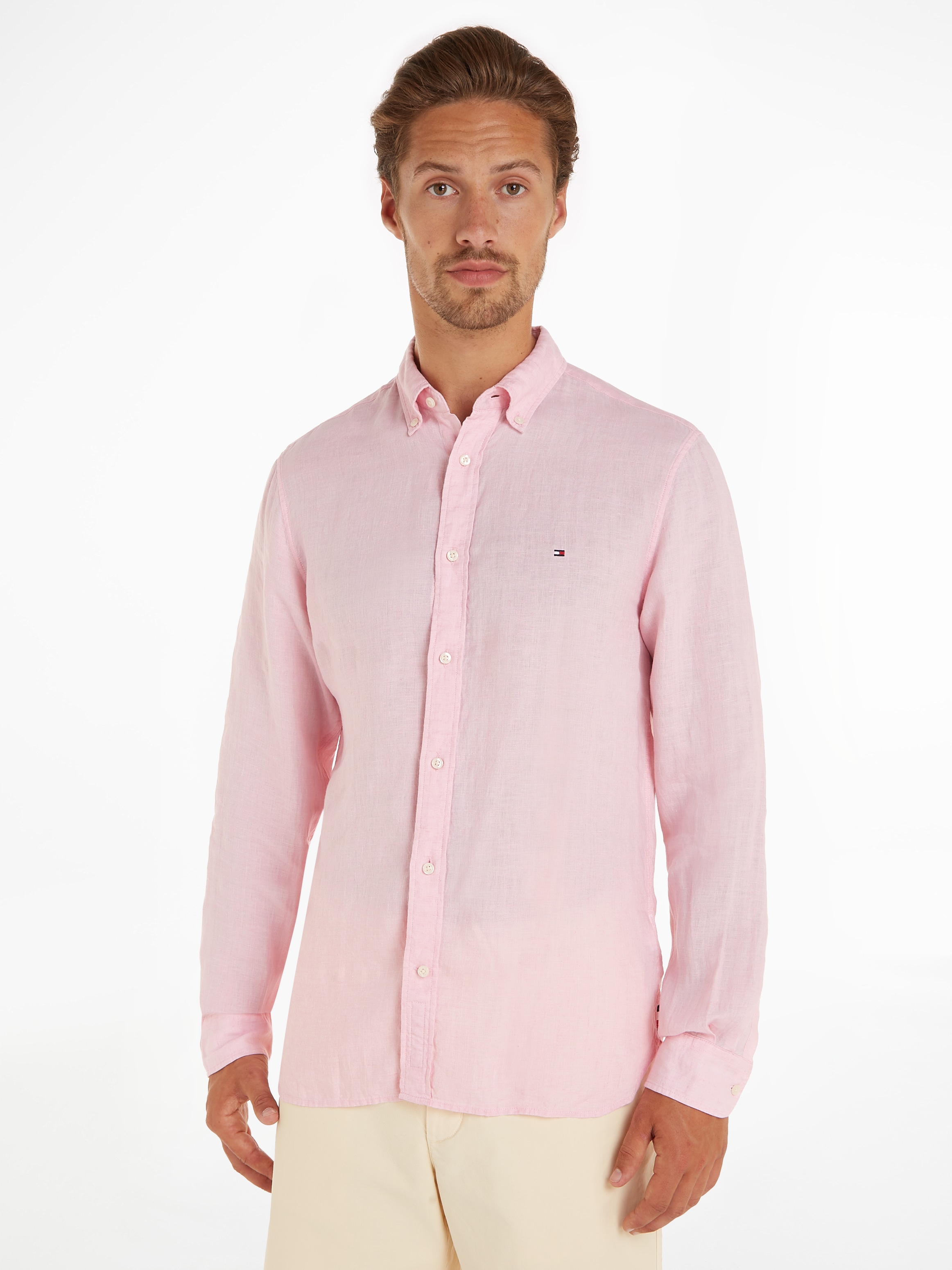 Leinenhemd »PIGMENT DYED LI SOLID RF SHIRT«