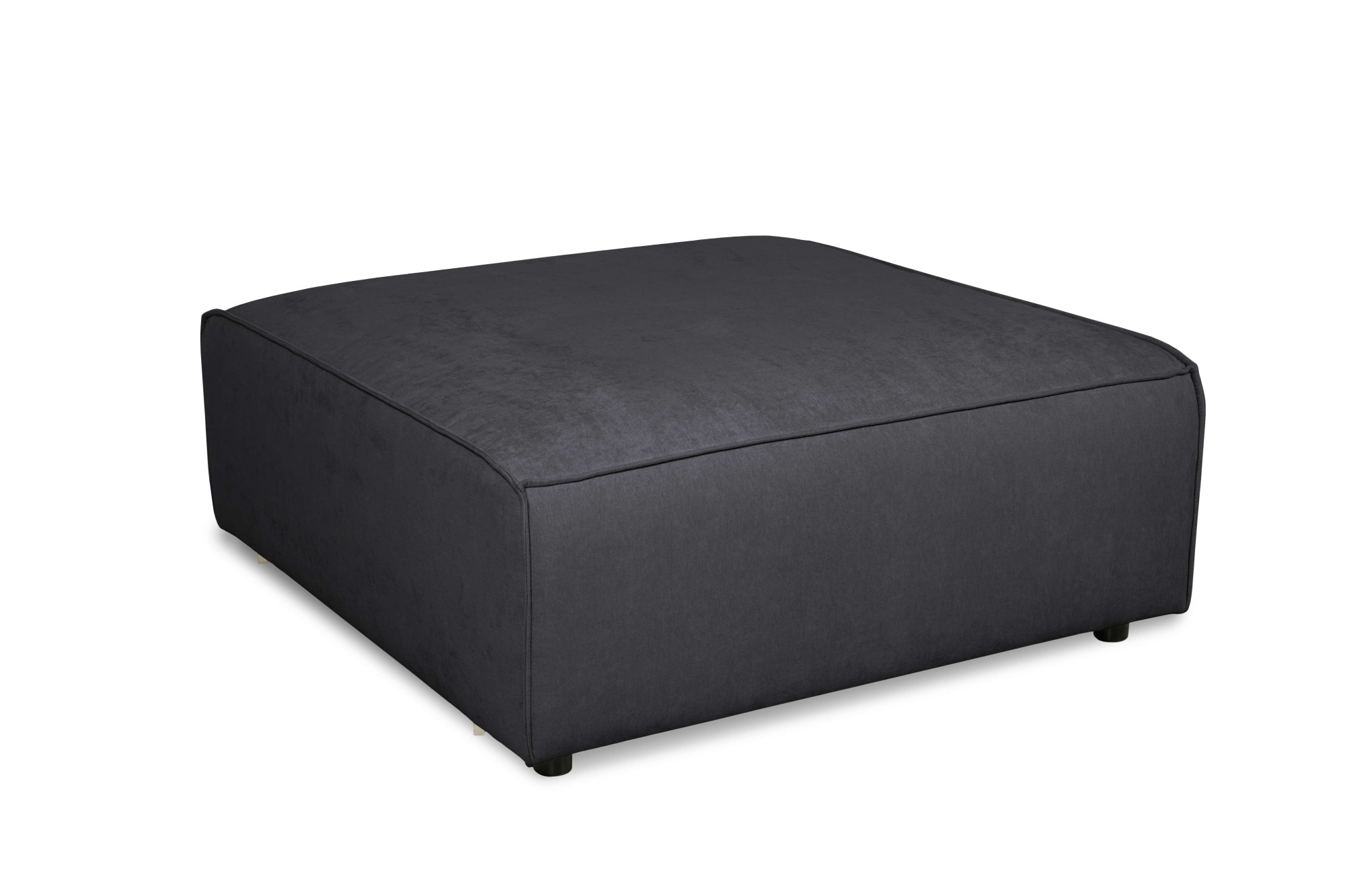 OTTO home Polsterhocker »Jorrena, extra weicher Chenille-Stoff« Praktische Ergänzung, 105x105 cm, mit Wellenunterfederung