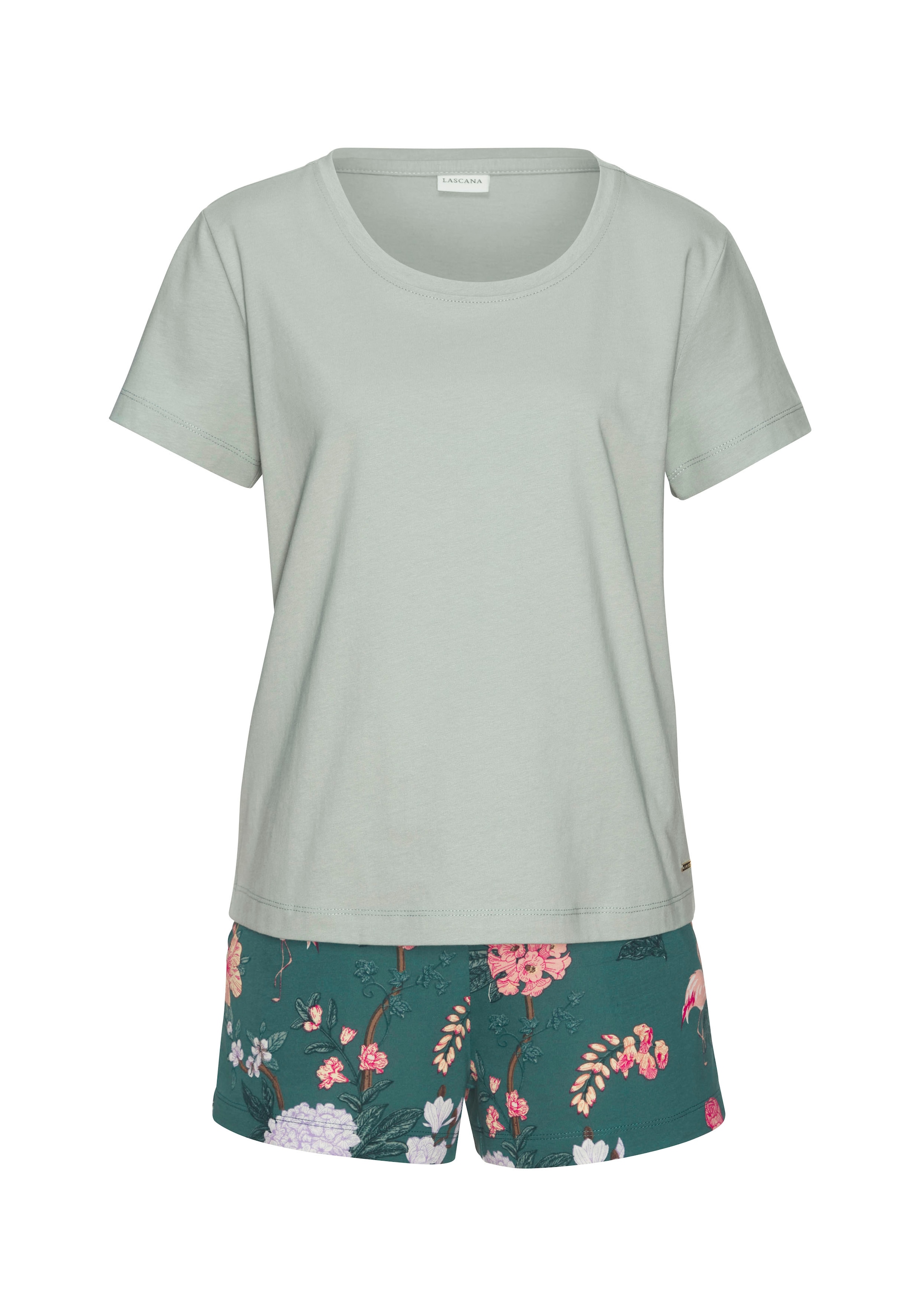 LASCANA Shorty, mit elegantem Blumenmuster