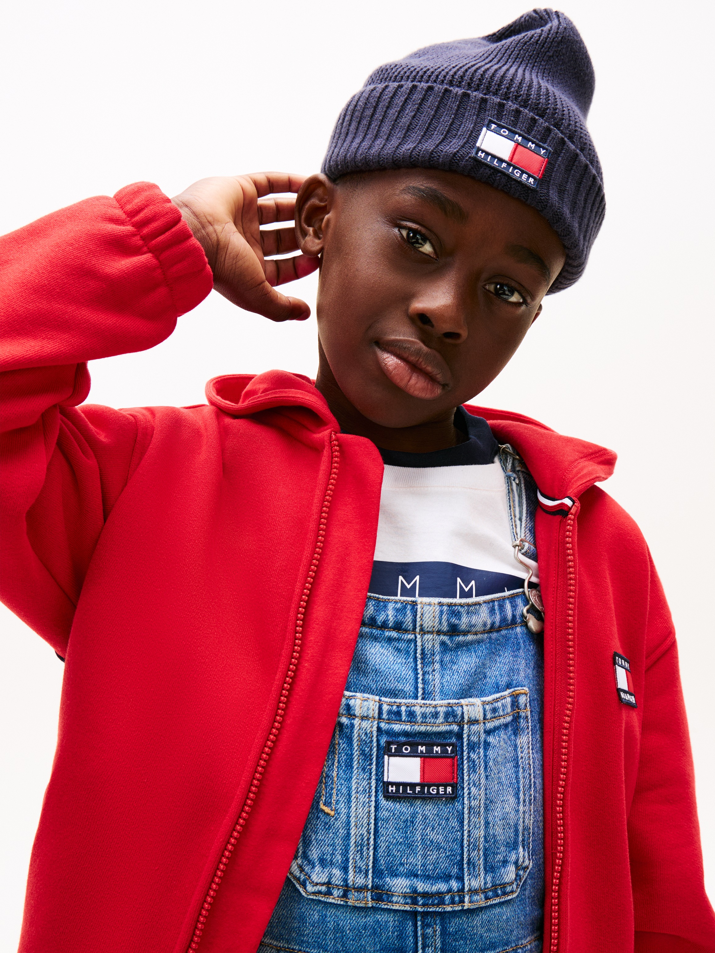 Tommy Hilfiger Kapuzensweatjacke Kinder bis 16 Jahre, mit Kapuze