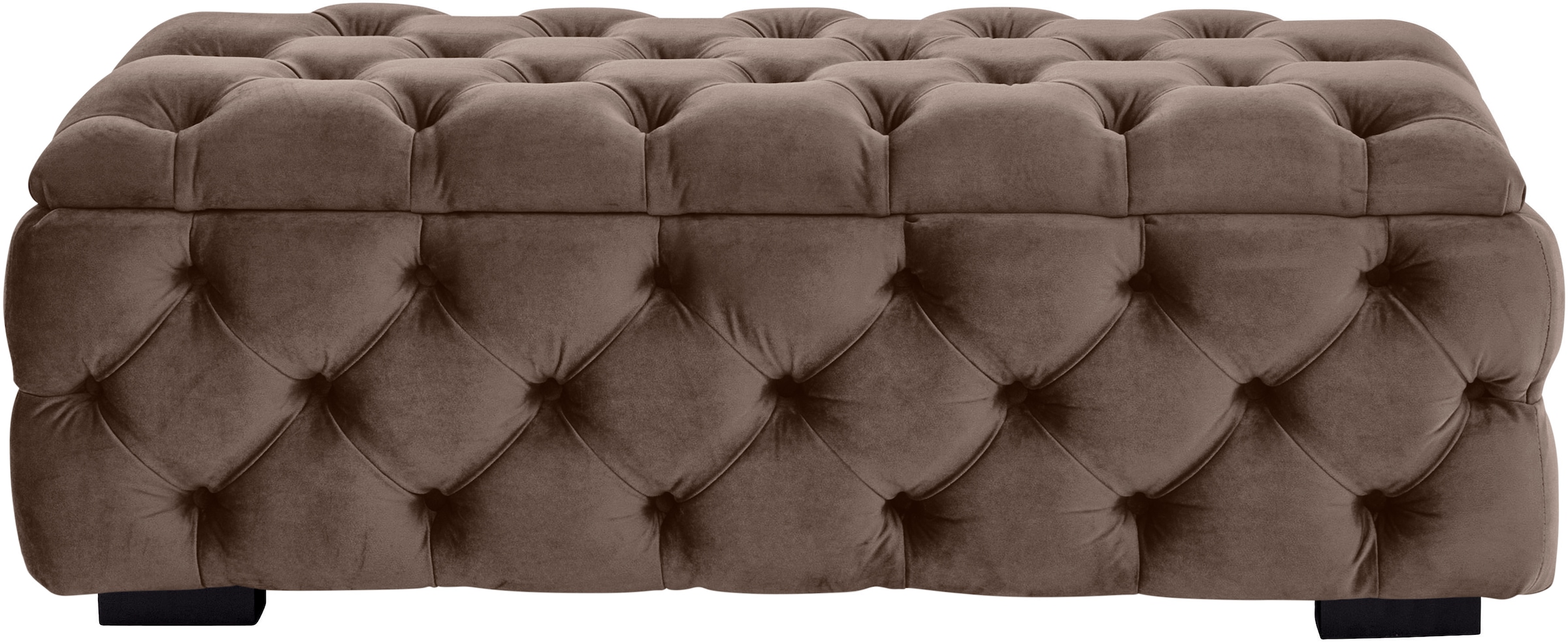 Home affaire Polsterhocker »KALINA, hochwertige Knopfheftung, B/T/H: 120/55/45 cm« mit Staufach und innenliegenden Laschen zur besseren Aufbewahrung