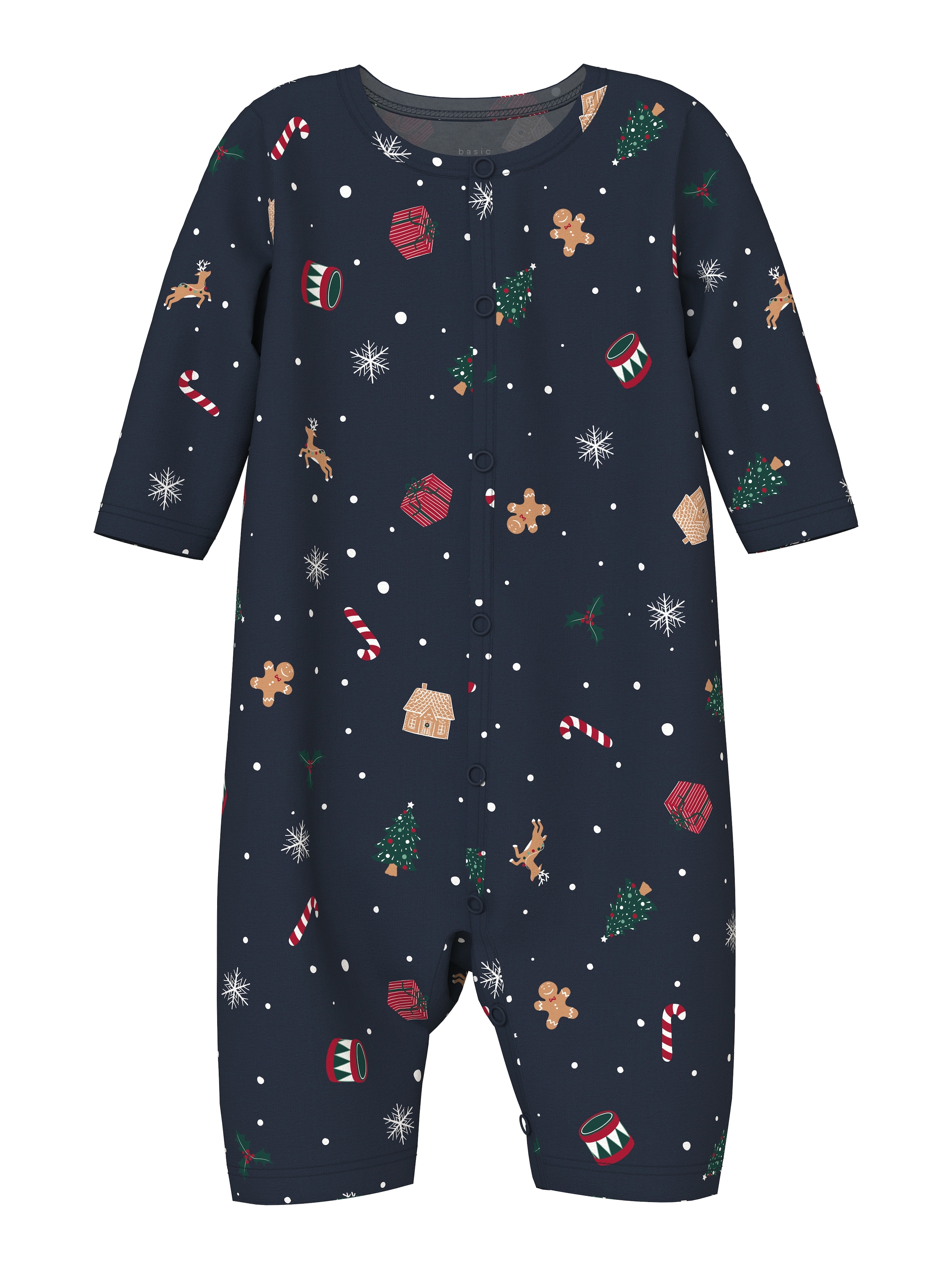 Name It Strampler »NBNVISMAS LS NIGHTSUIT« mit Weihnachtsmotiv