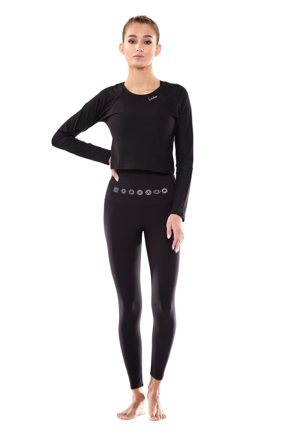 Winshape Leggings »HWL112C-silberne 7 Chakras«, Bauch-Weg-Effekt durch High Waist-Bund