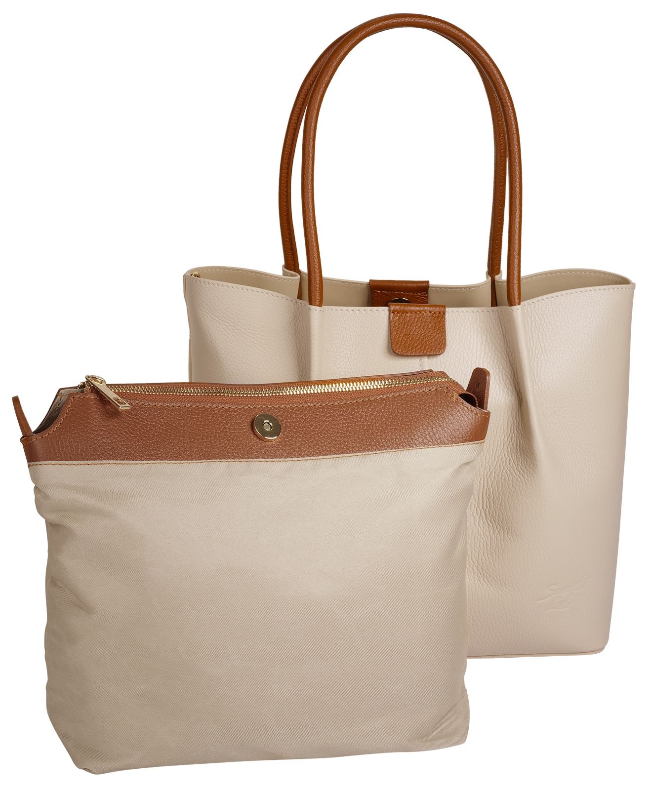 Samantha Look Henkeltasche echt Leder, Made in Italy