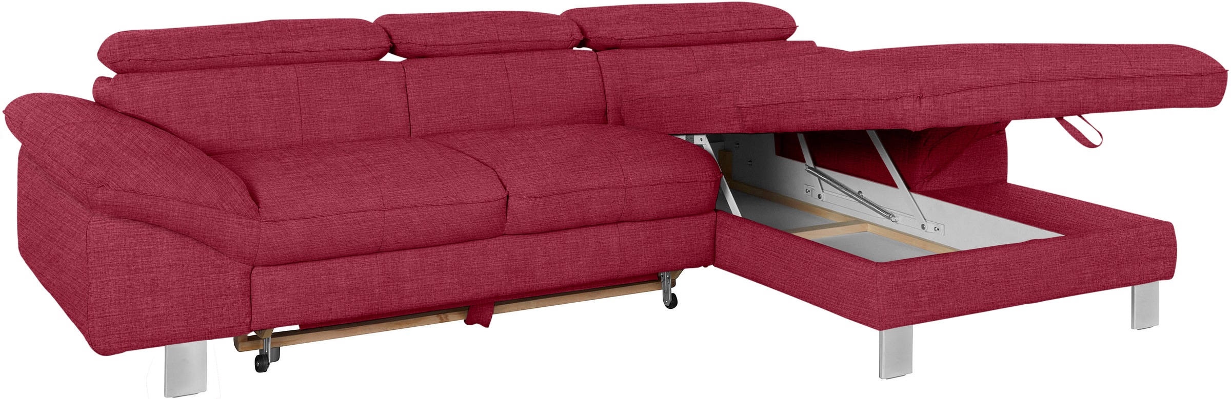 COTTA Ecksofa Driver, mit Kopfteilverstellung, wahlweise mit Bettfunktion