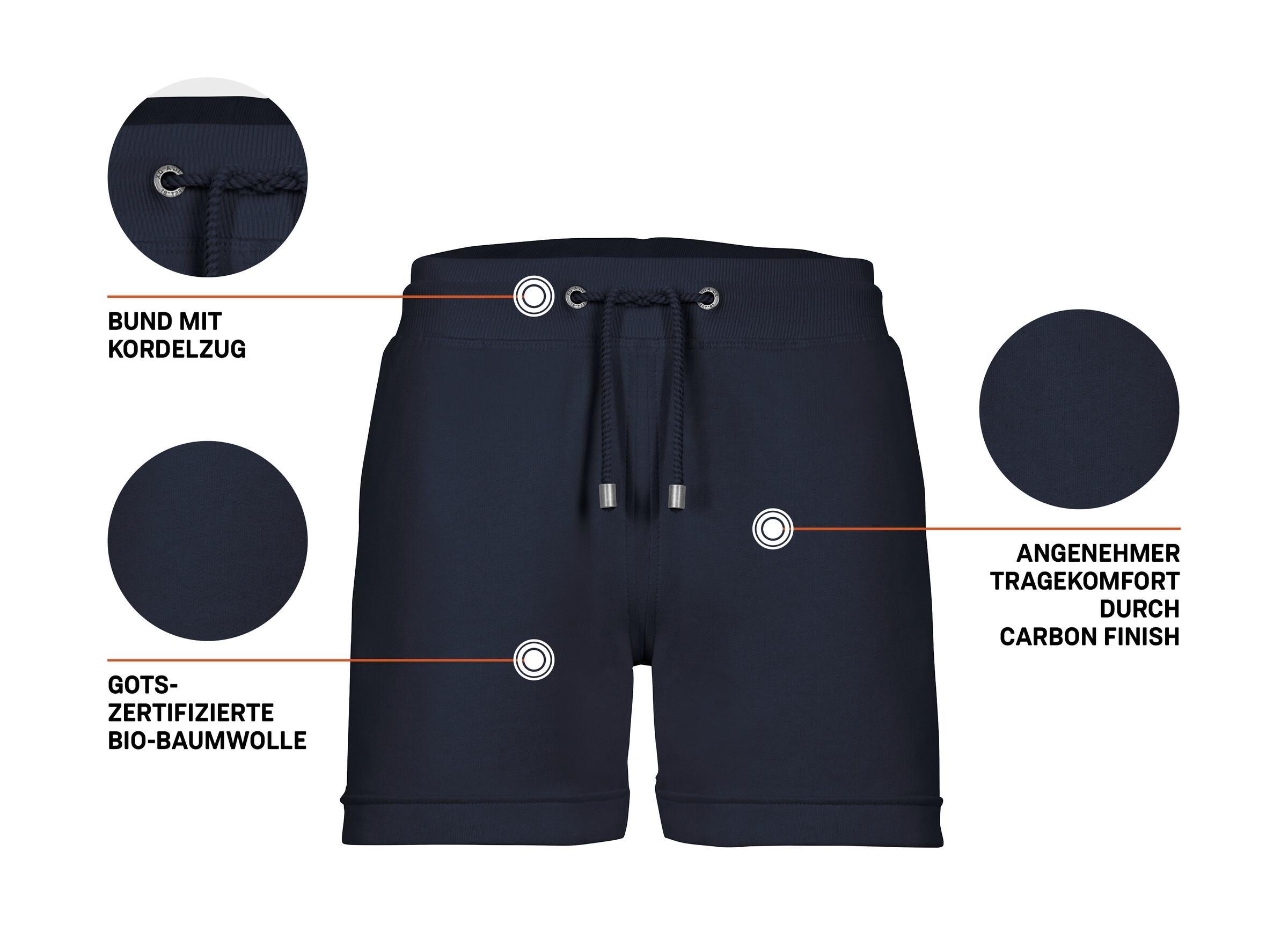 G.I.G.A. DX by killtec Shorts »GS 29 WMN SHRTS GOTS«  GOTS Bio-Baumwolle, Carbon-Finish, elastischer Bund, Kordelzug