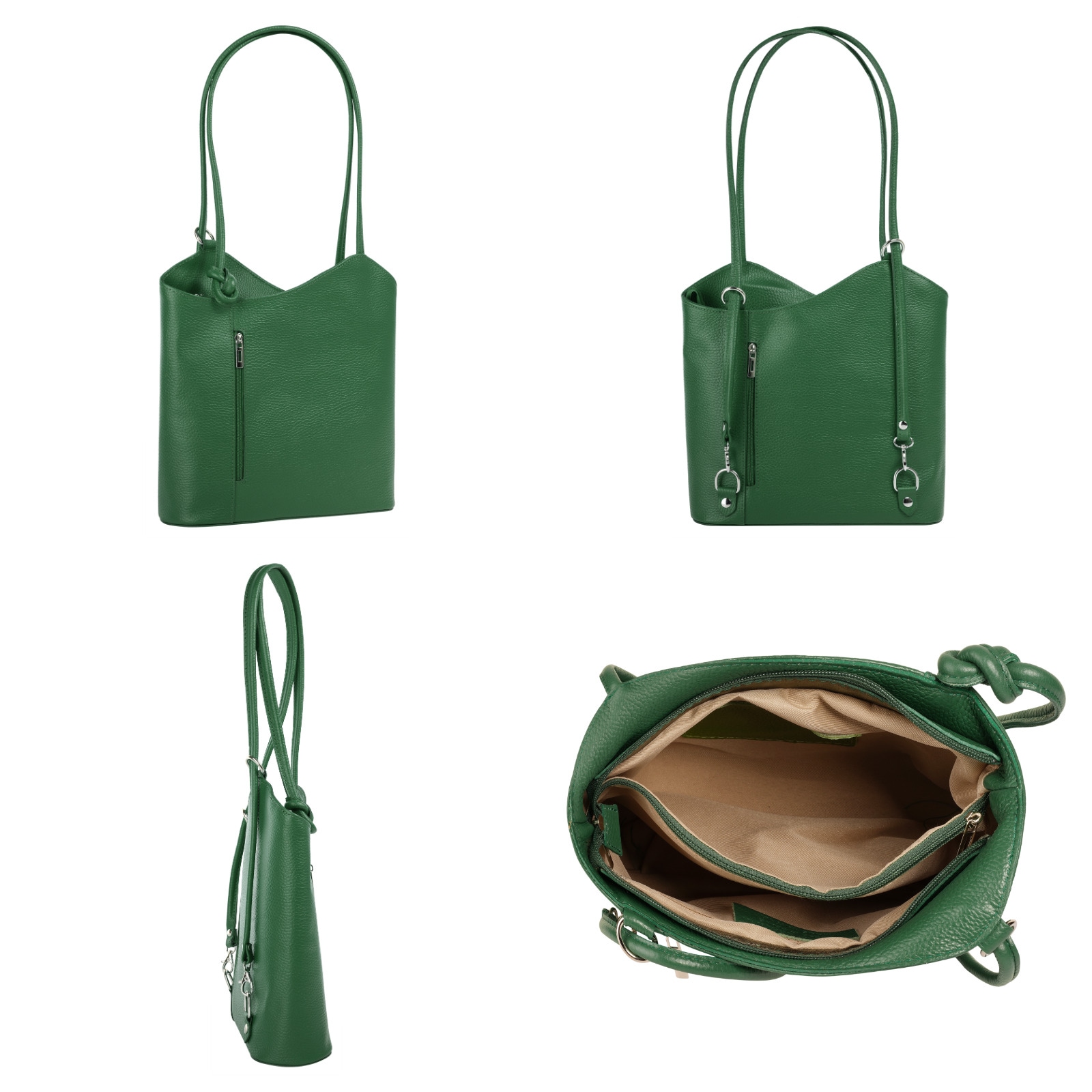 Cluty Cityrucksack, echt Leder, Made in Italy