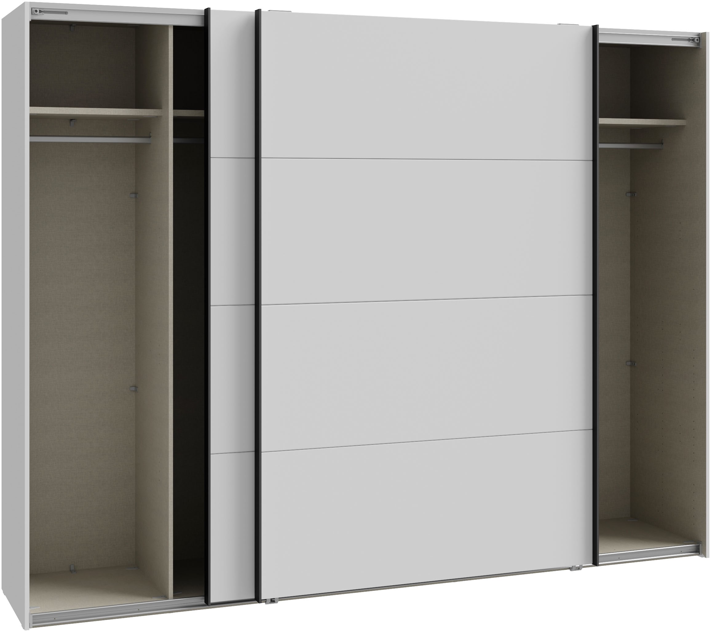 FORTE Schwebetürenschrank, Schwebetürenschrank, Stauraum Vielzahl an Zubehör
