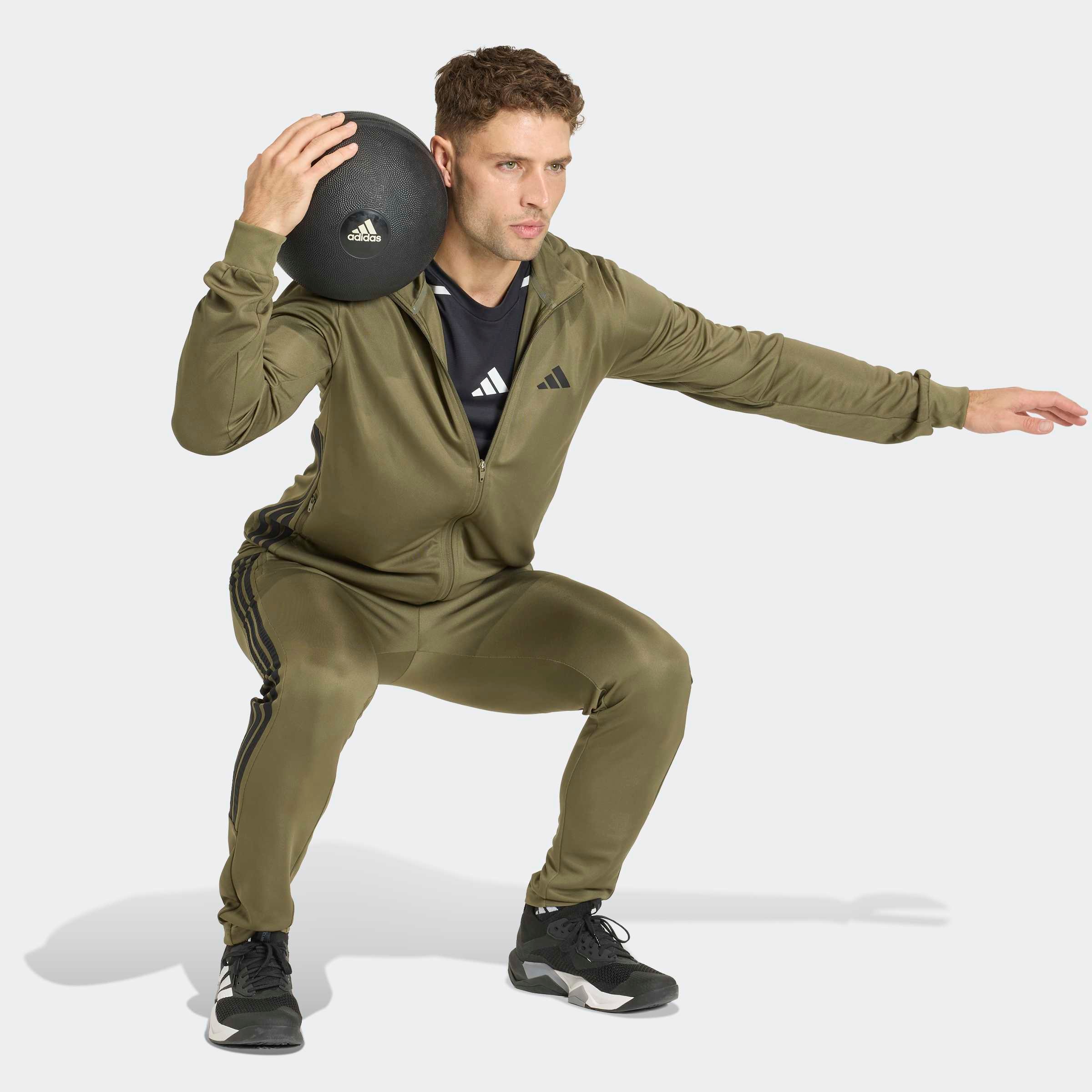 adidas Performance Sporthose »WORKOUT ESSENTIALS ALL-SET 3-STREIFEN AUS GEWIRKTEM MATERIAL«  Trainingshose, Climacool, reguläre Passform