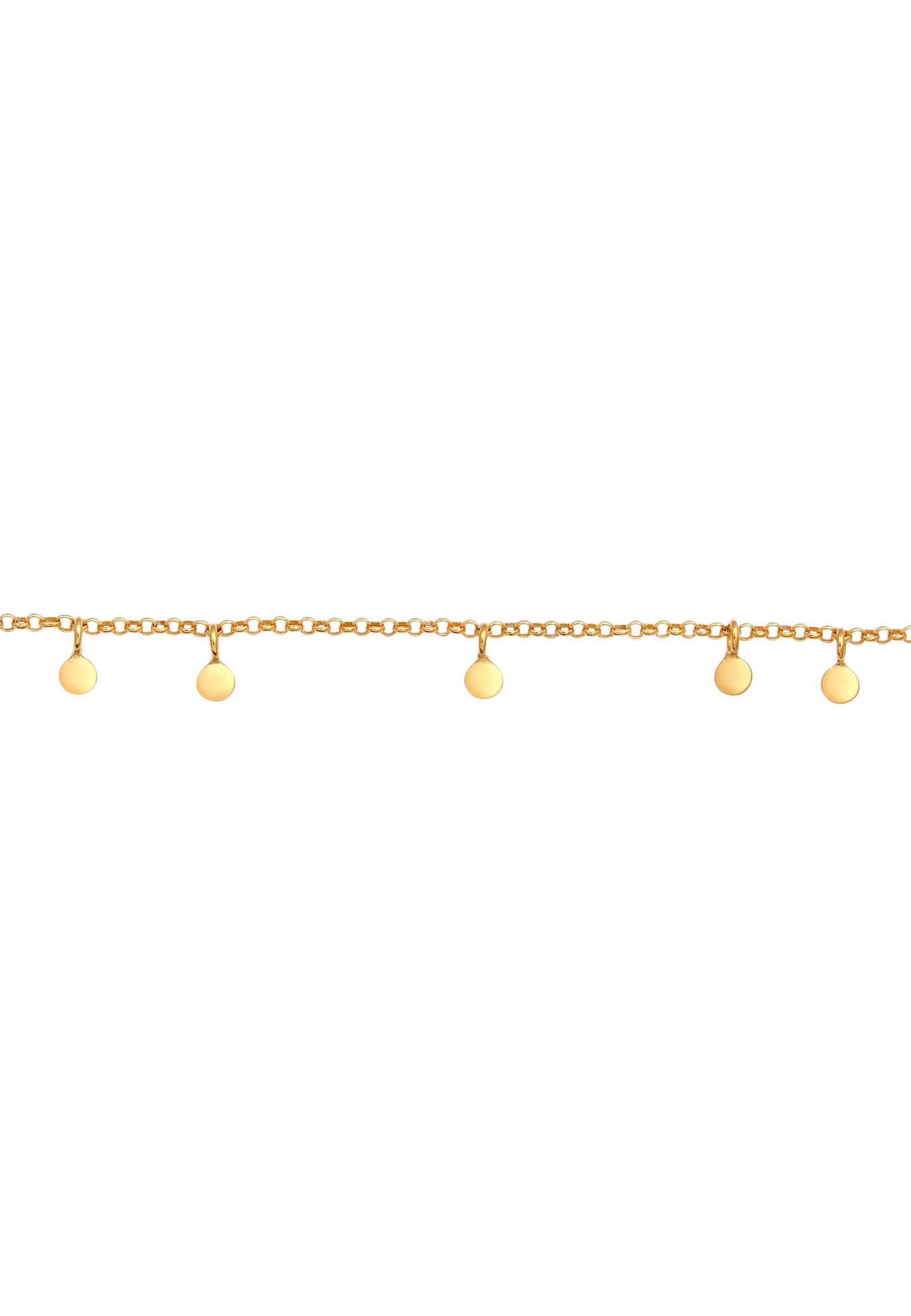 Elli Choker »Halskette Choker Plättchen Coin Geo Kreis Basic 925 Silber«