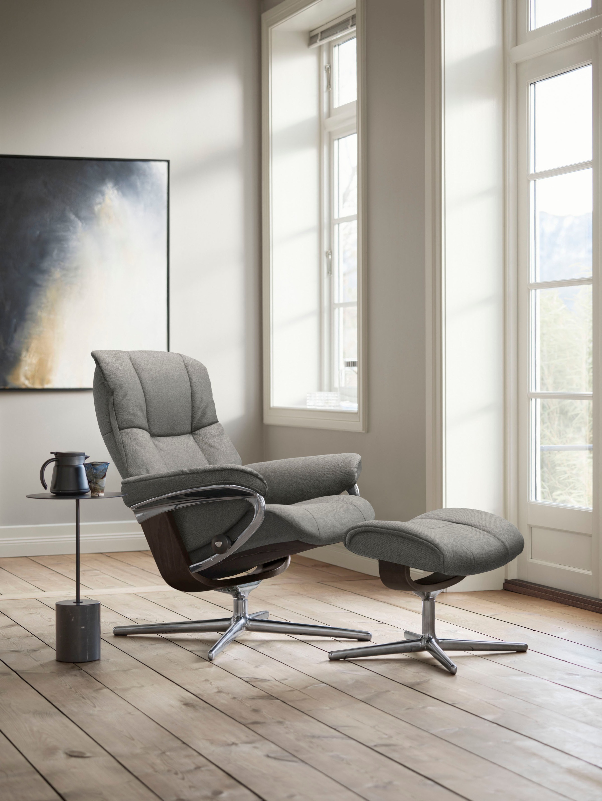 Stressless® Fußhocker »Mayfair«, mit Cross Base, Größe S, M & L, Holzakzent Wenge