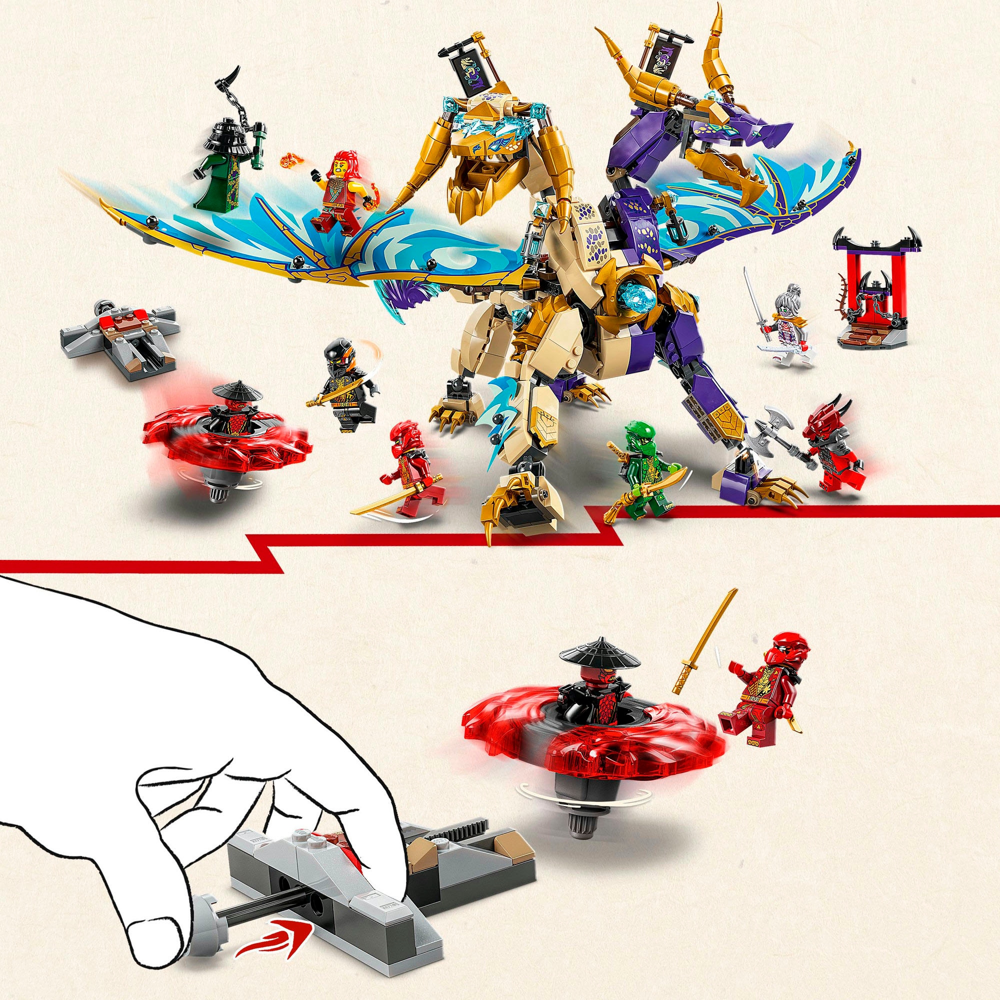 LEGO® Konstruktionsspielsteine »Lichtbogendrache (71836), LEGO® Ninjago«, (869 St.), Made in Europe