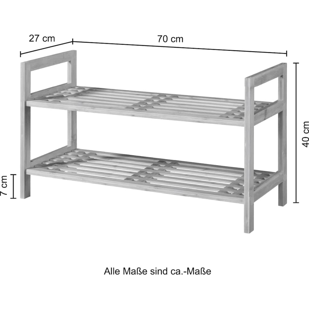 welltime Schuhregal »Bambus«