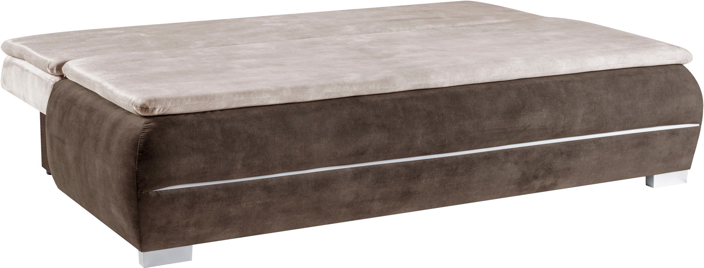 WERK2 Schlafsofa »Tekla LED, Bettcouch Breite 206cm, Liegefläche 200/140cm,«, 2-Sitzer Schlafcouch mit Bettkasten & stylischer RGB-LED-Beleuchtung