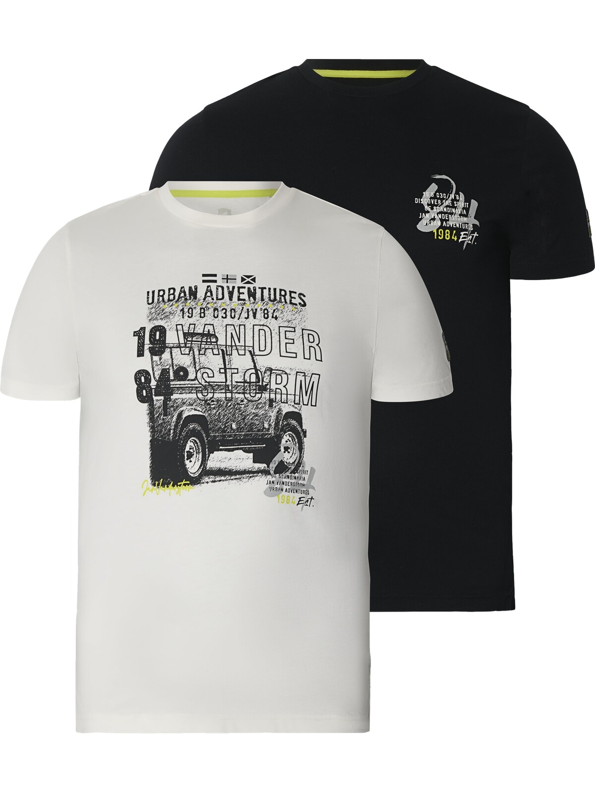 Jan Vanderstorm Rundhalsshirt »Doppelpack T-Shirt ATLE«