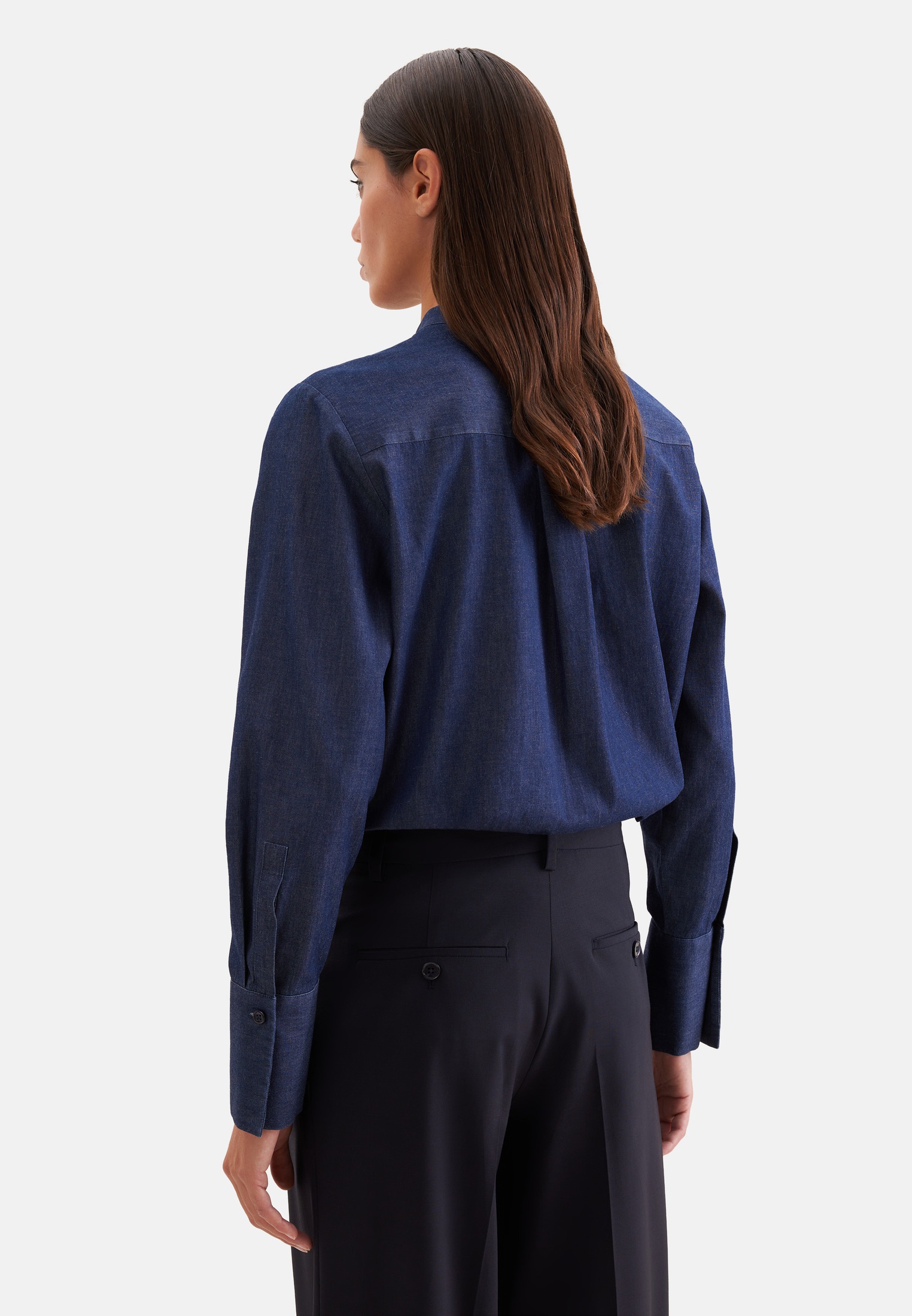 seidensticker Klassische Bluse 1/1 Rundhals Denim
