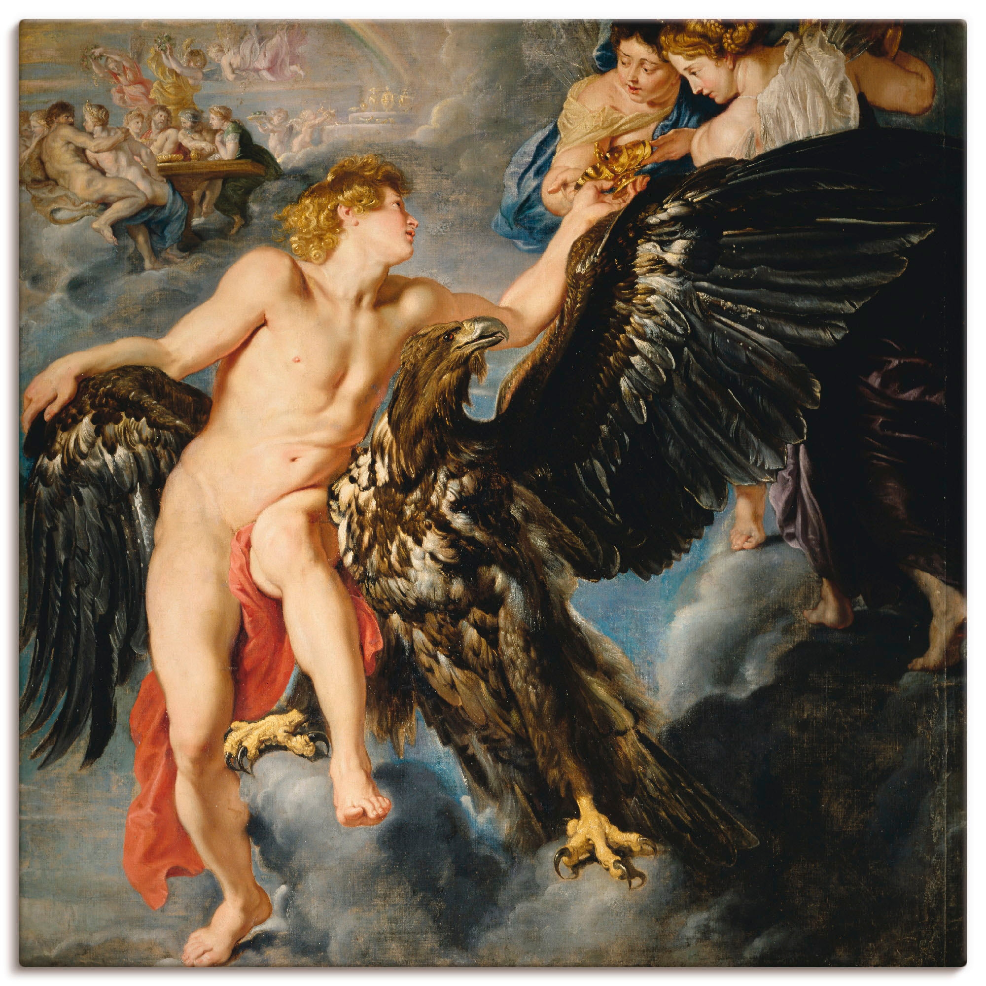 Artland Wandbild »Entführung des Ganymed«, klassische Fantasie, (1 St.), als Leinwandbild, Wandaufkleber oder Poster in versch. Größen