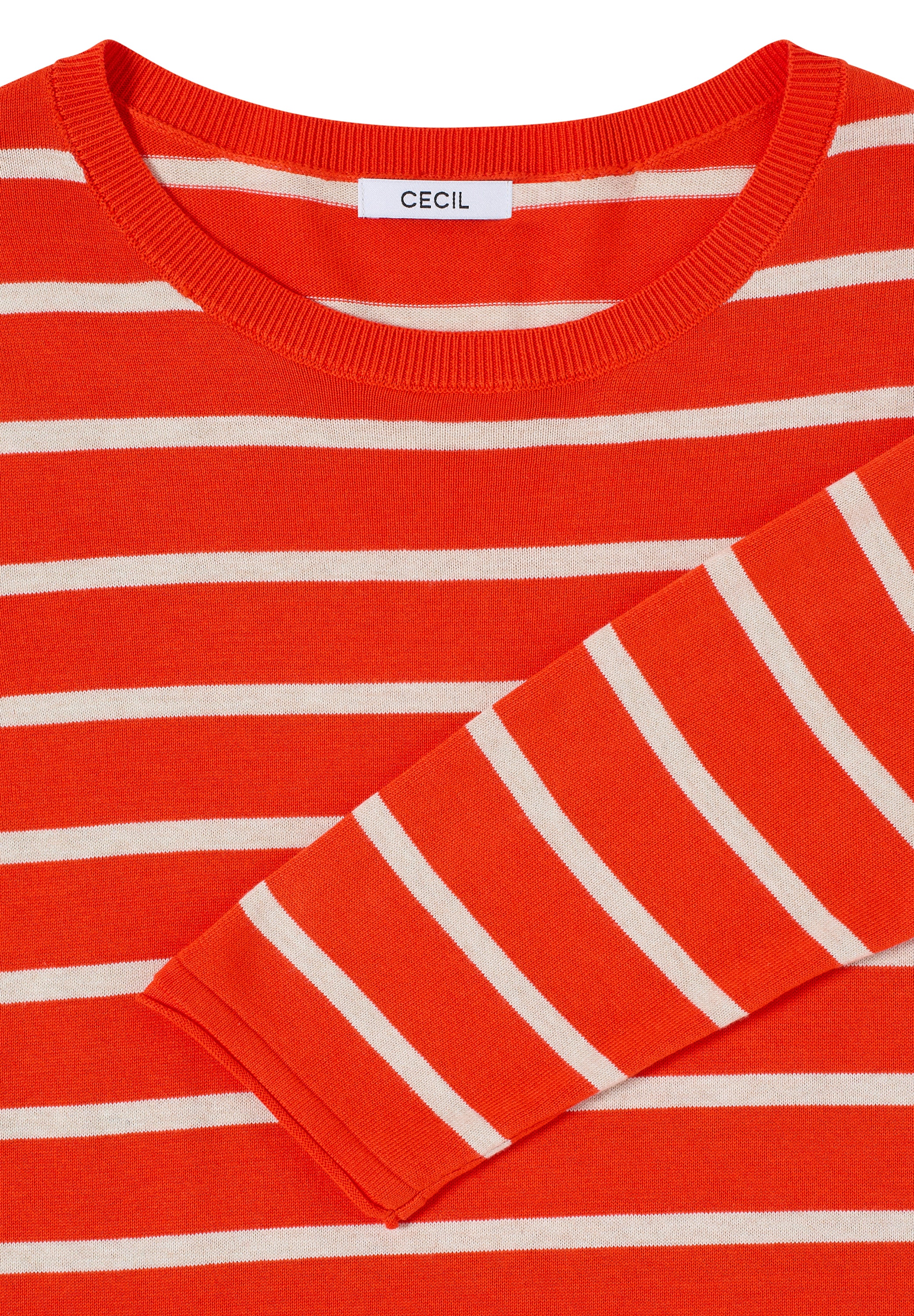 Cecil Strickpullover im Streifen-Look, 3/4-Arm