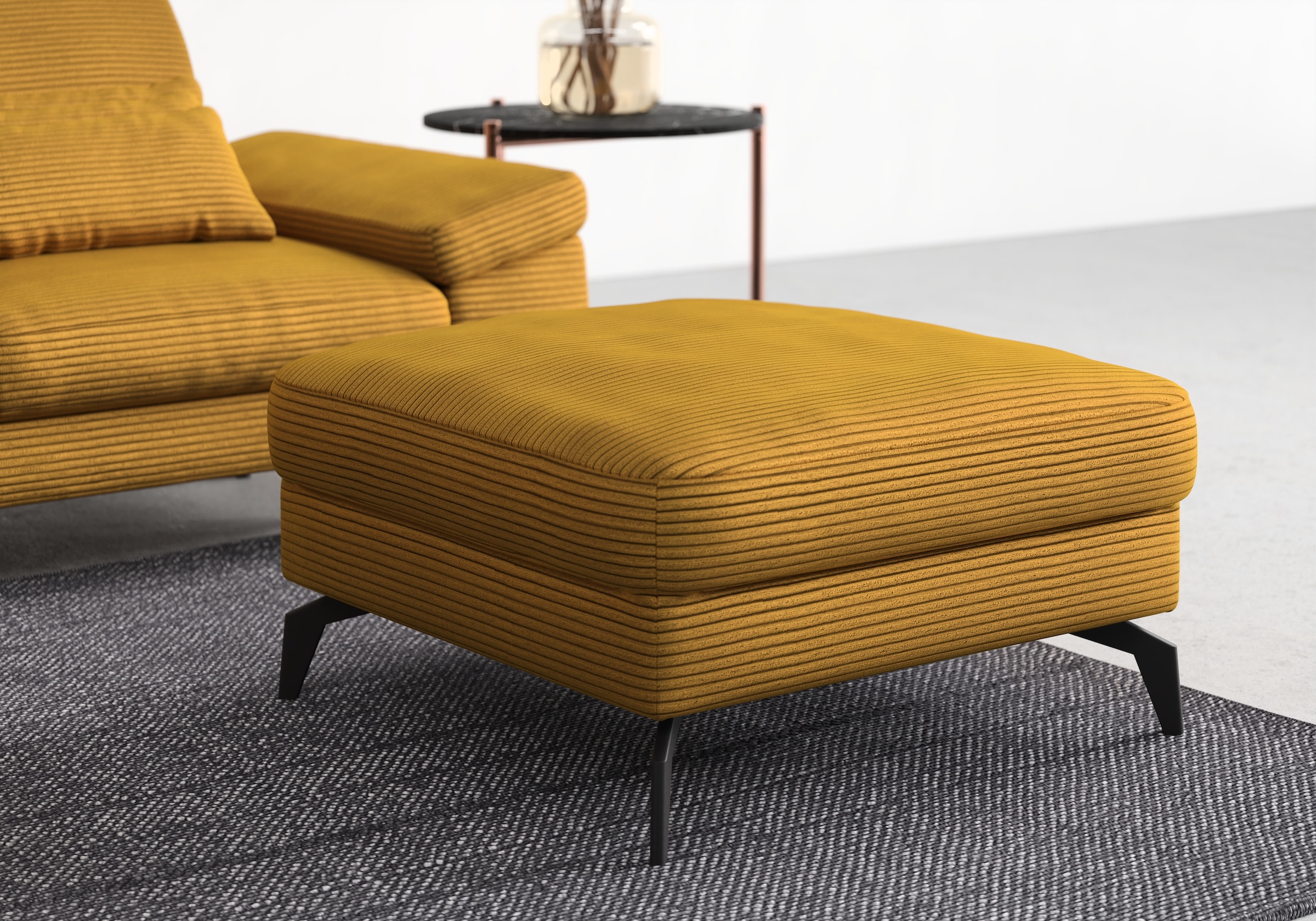 sit&more Polsterhocker »Cabana«, mit stylischen Metallfüßen