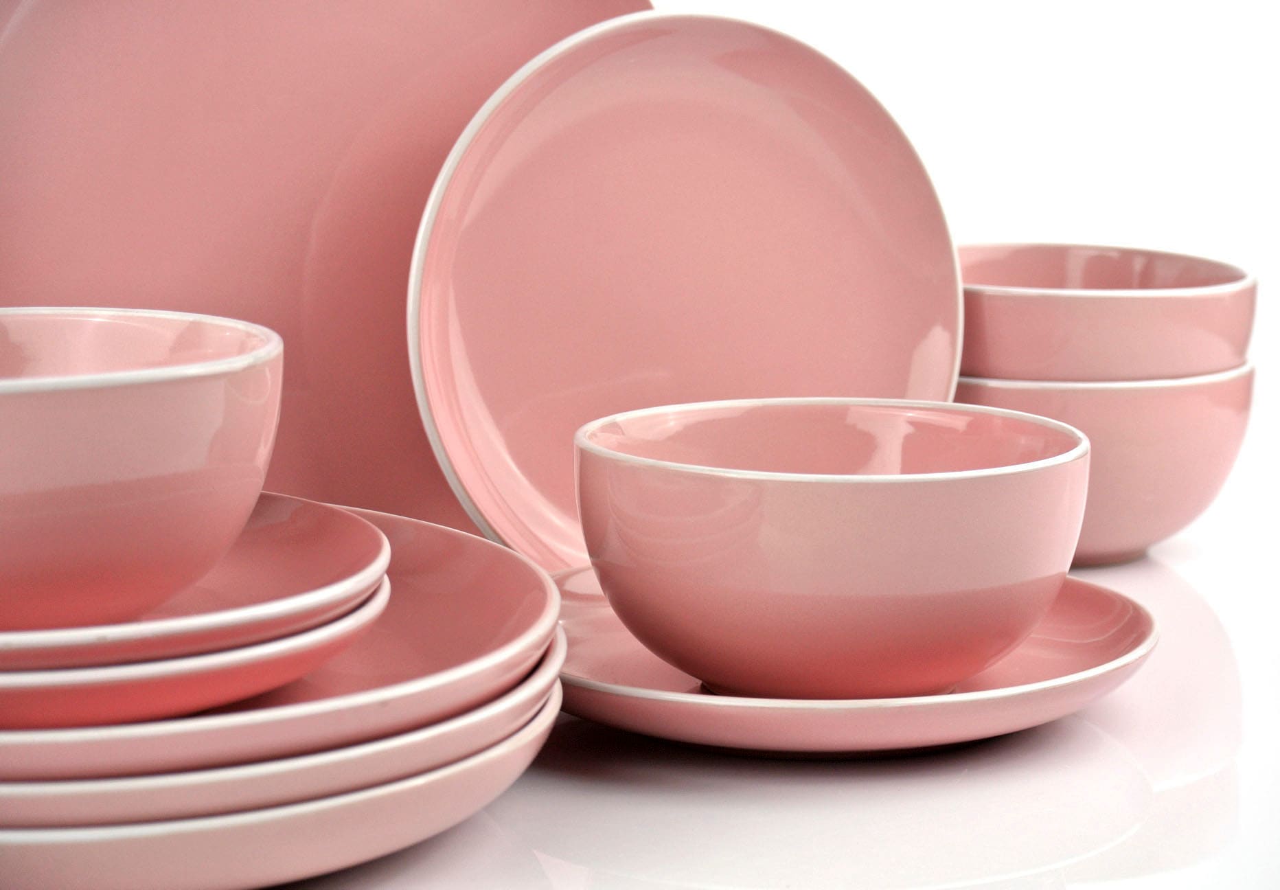 Retsch Arzberg Tafelservice »Geschirr-Set, Service HALO BUBBLE GUM« Teller Set, Klare Farben und Klare Formen - 12 Teile, für 4 Personen