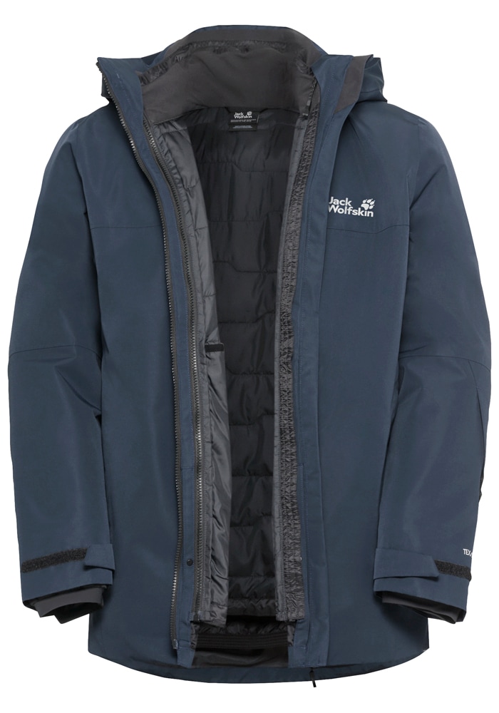 Jack Wolfskin Skijacke »FLOWLINE 3IN1 JKT M«, mit Kapuze