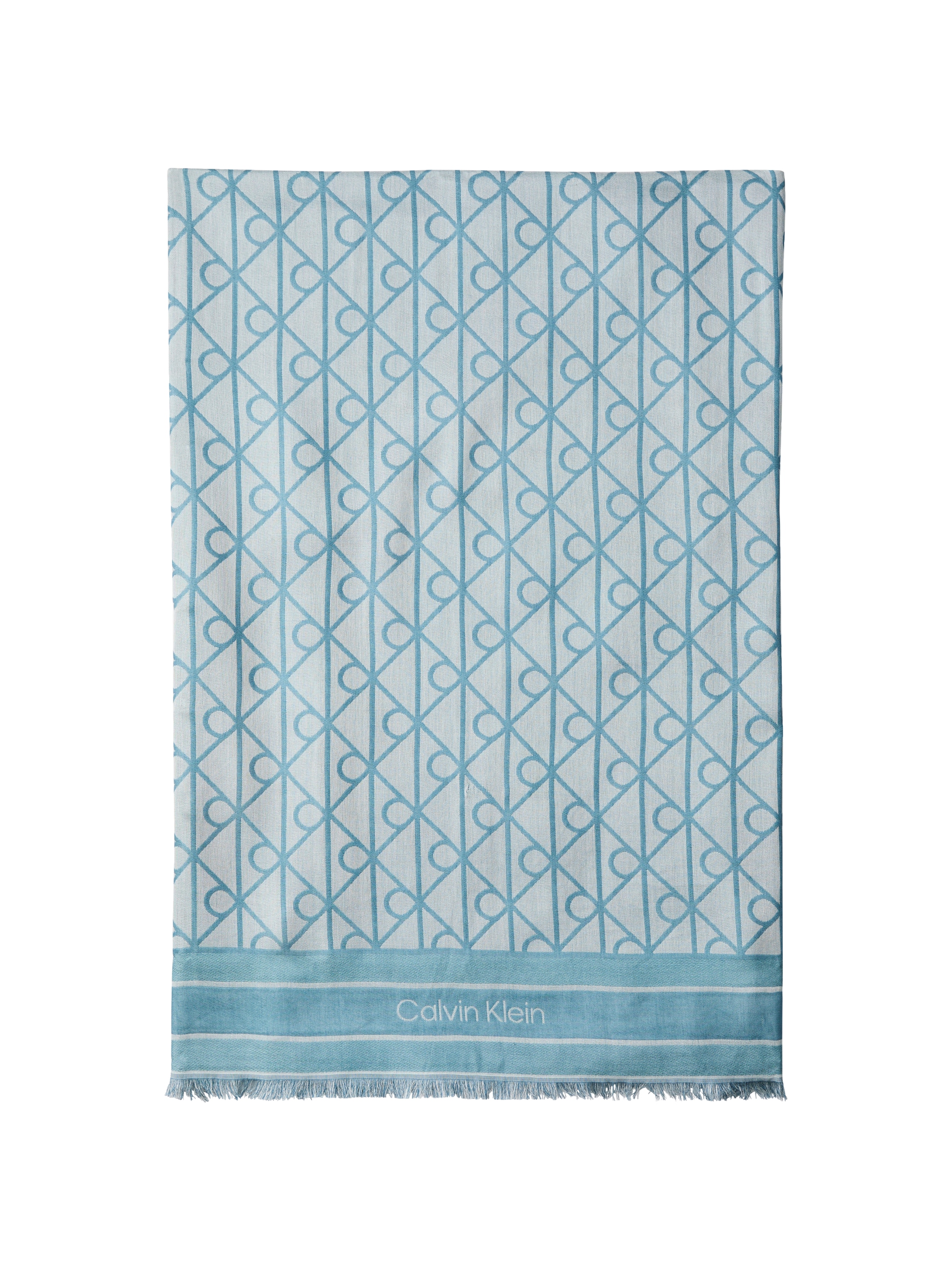 Calvin Klein Modetuch »EMBLEM AOP JACQUARD SQUARE SCARF« Mit Markenlabelmusterung