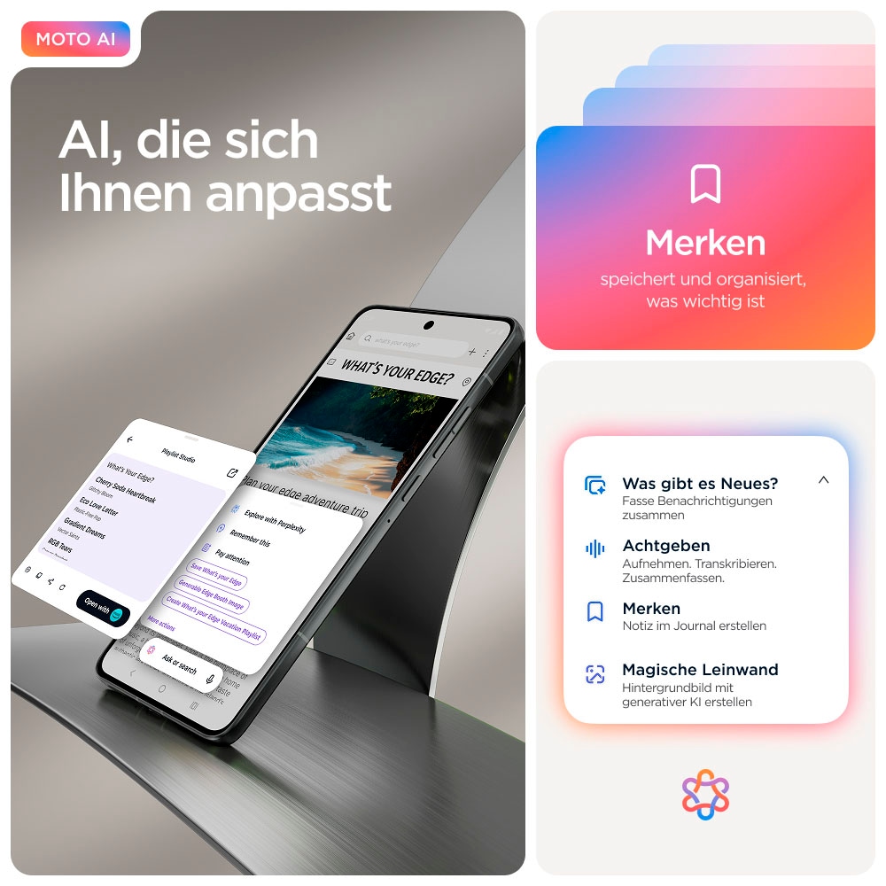 Motorola Smartphone »edge 70 512GB« Gadget Gray