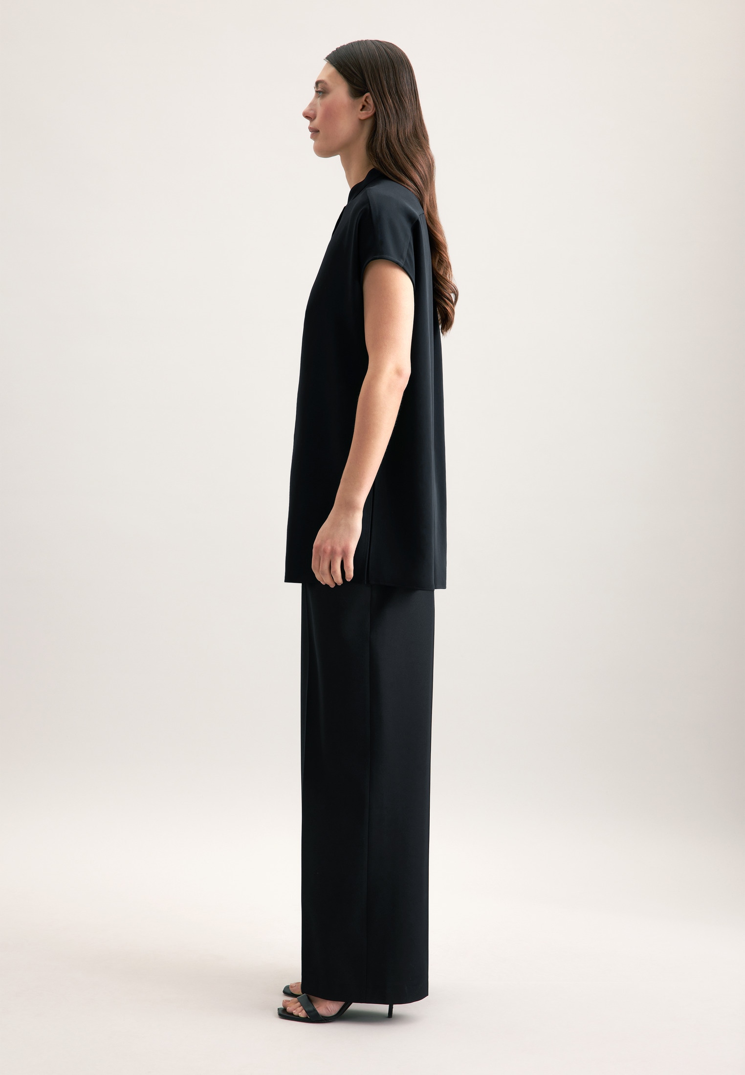 seidensticker Klassische Bluse »Schwarze Rose« Kurzarm Kragen Uni