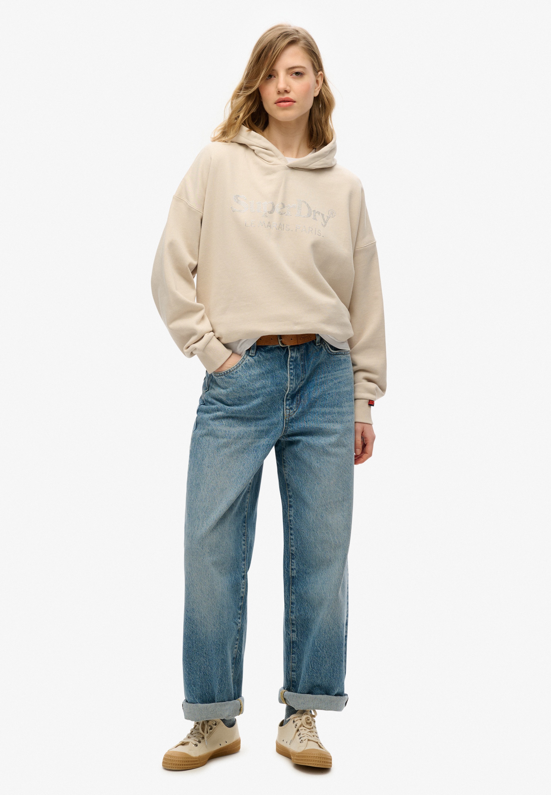Superdry Kapuzensweatshirt »VENUE METALLIC RELAXED HOOD«