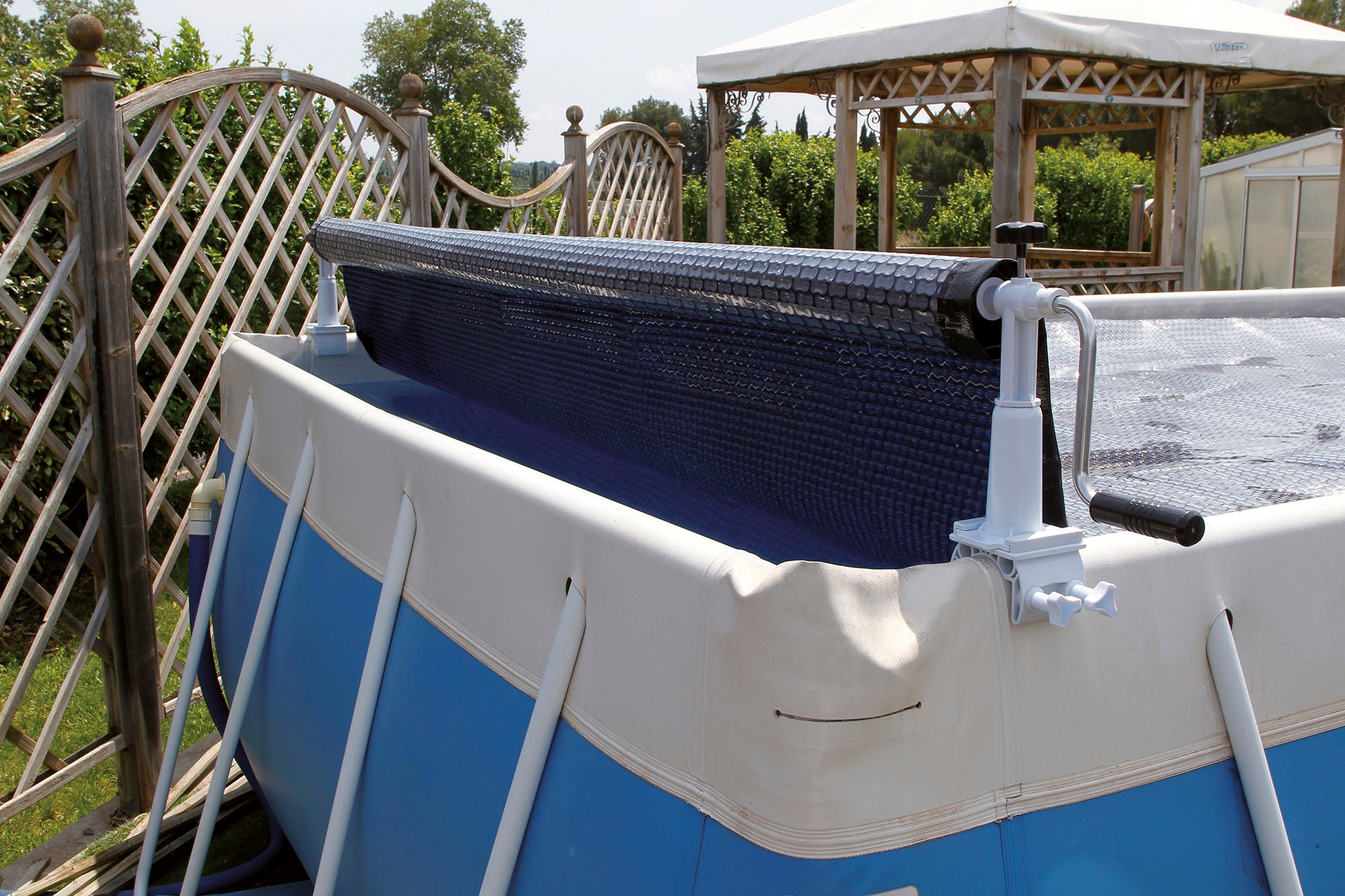 Ubbink Planenaufroller »Aufrollvorrichtung XTRA«, für Pools mit Rändern aus Holz, Rohren, Metall oder Beton